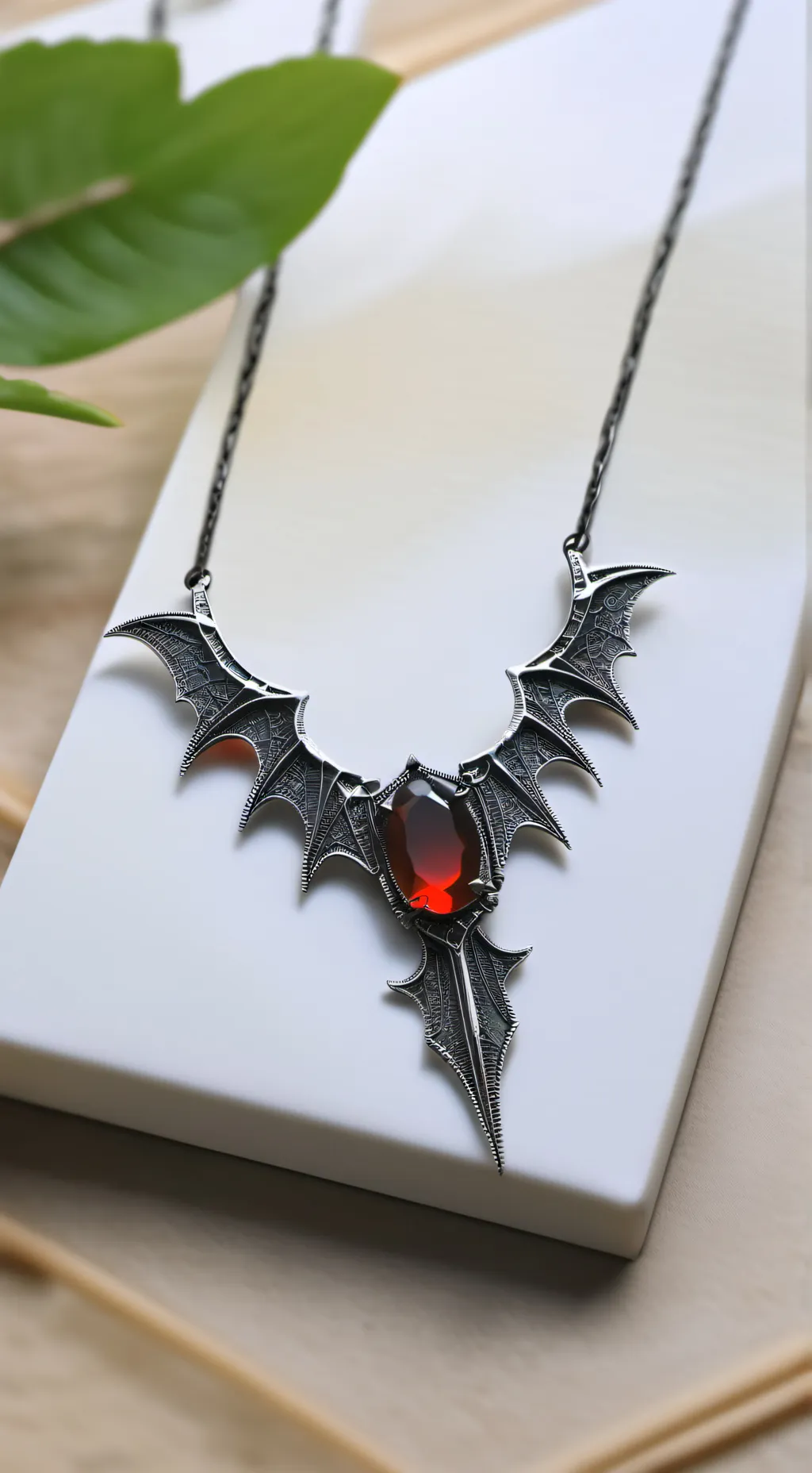 ai character: vampire necklace  background