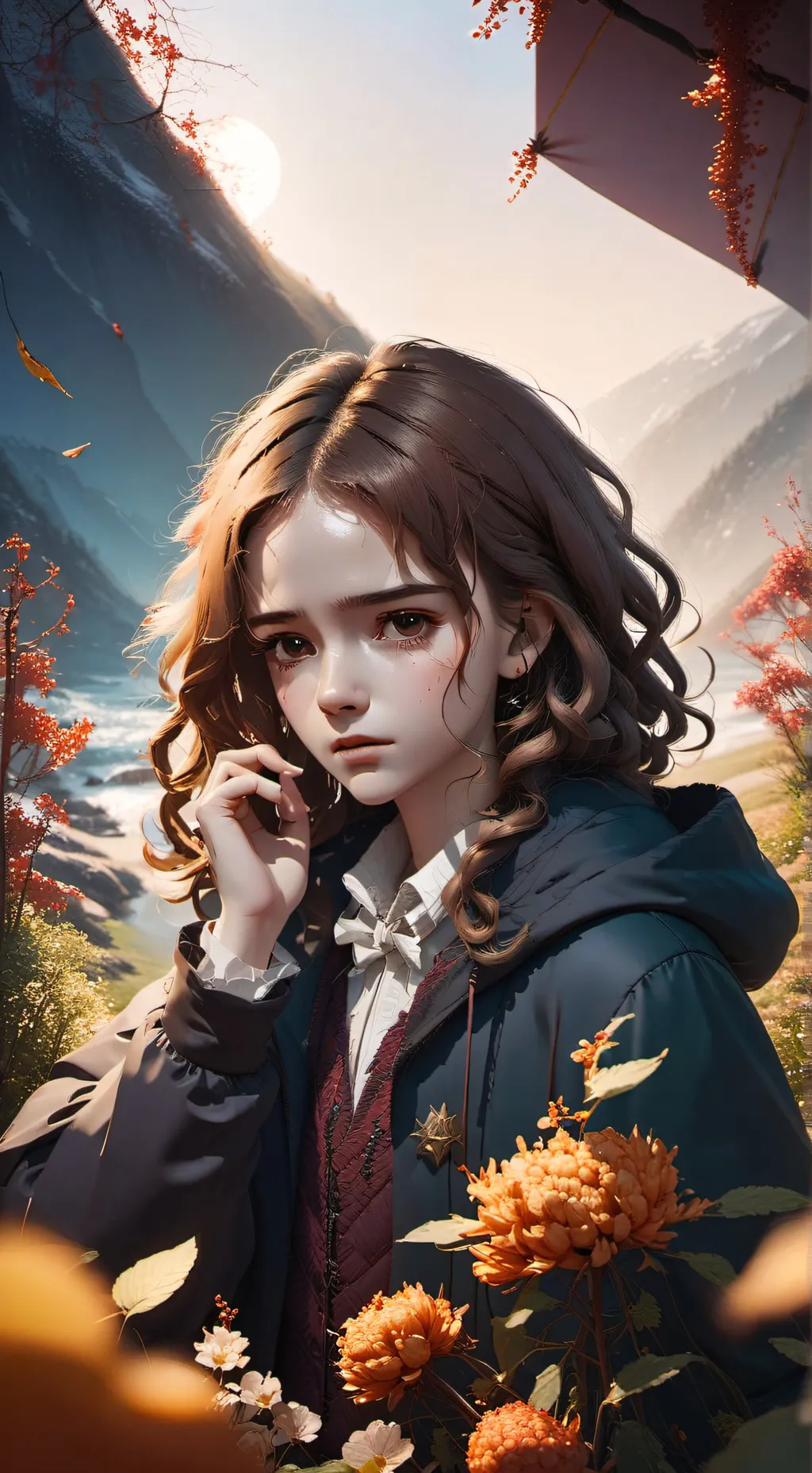 ai character: Hermione sad background