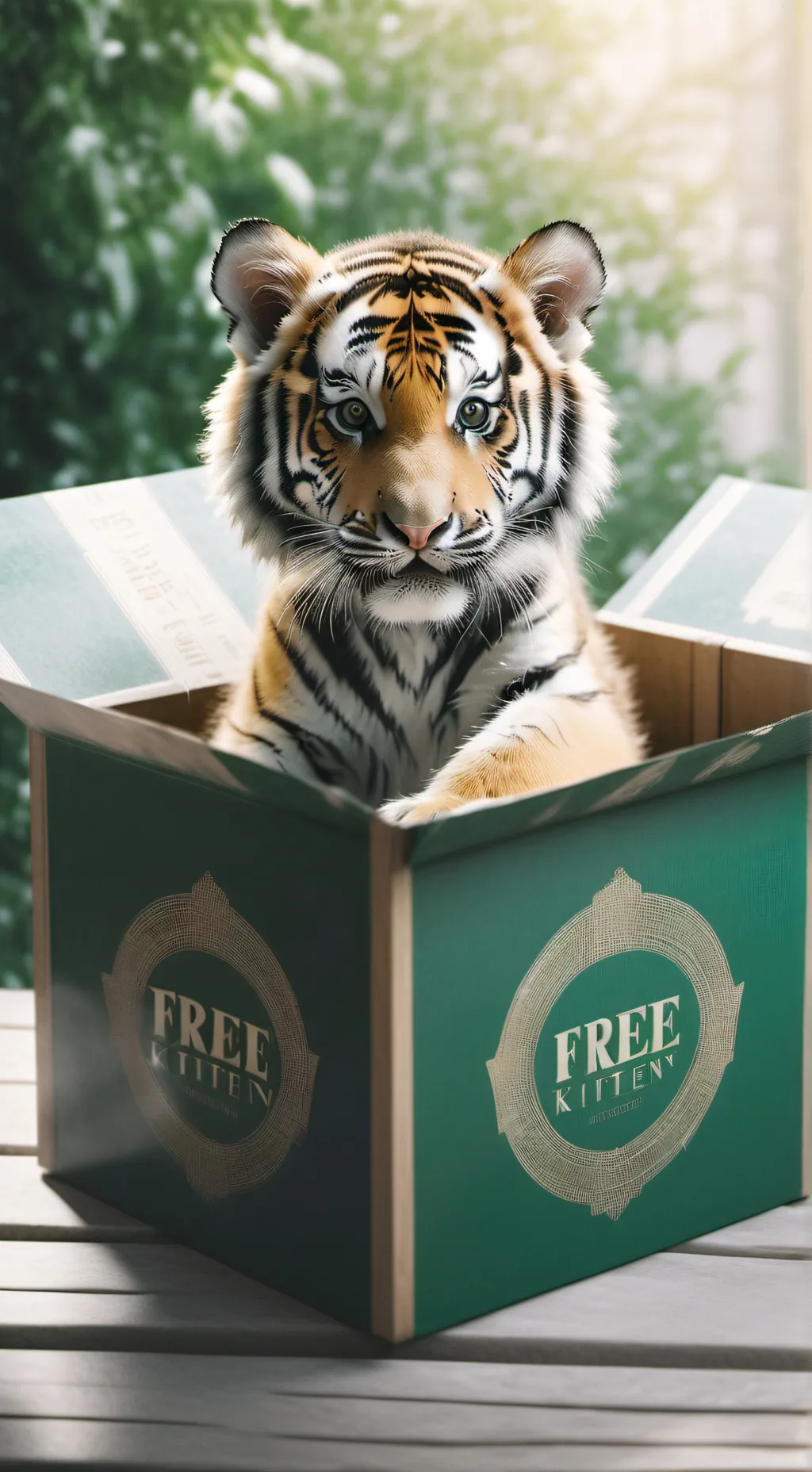 ai character: free kitten  background