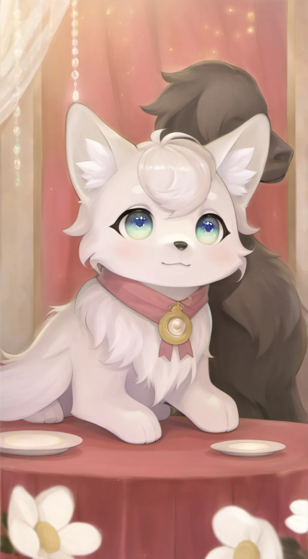 ai character: secret fursuiter   background