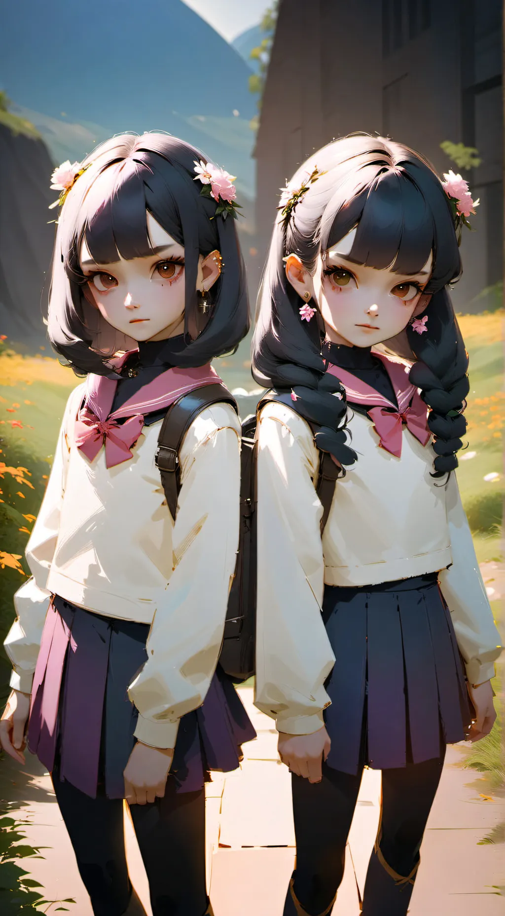 ai character: evil twins  background