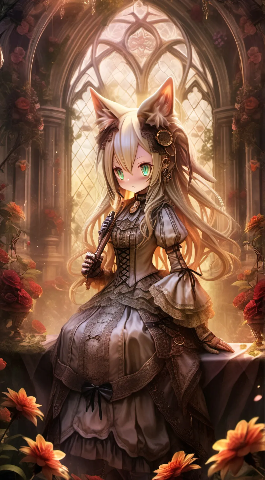 ai character: Cream background