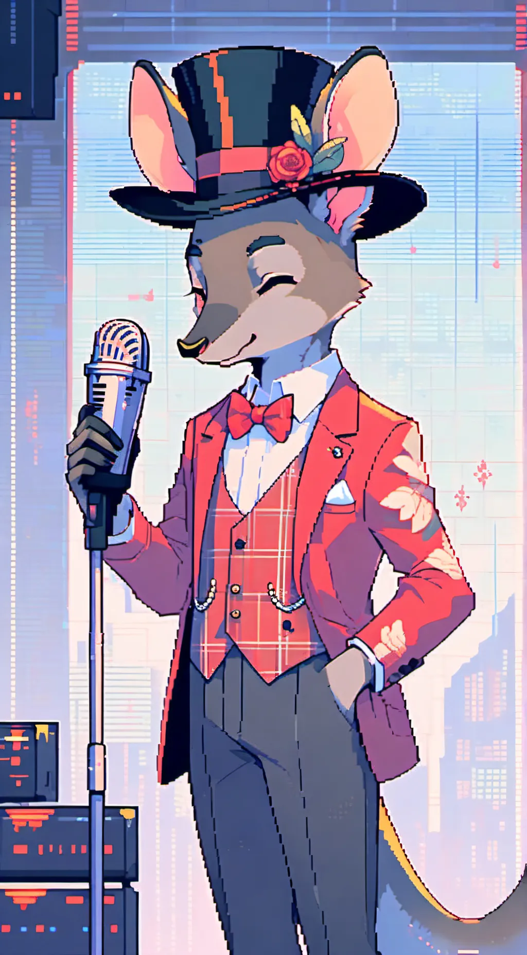 ai character: kaleidoscope  background