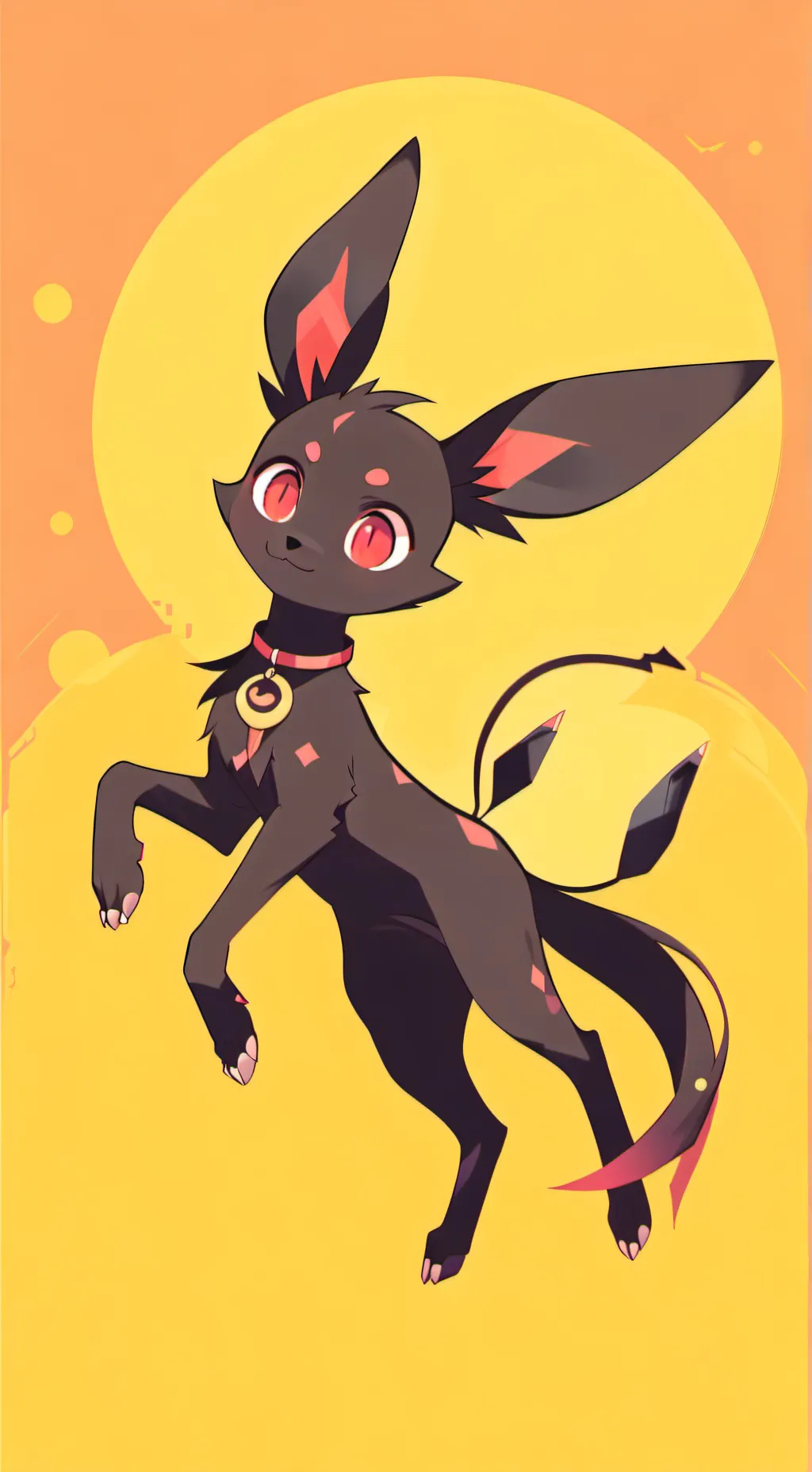 ai character: Goth umbreon background