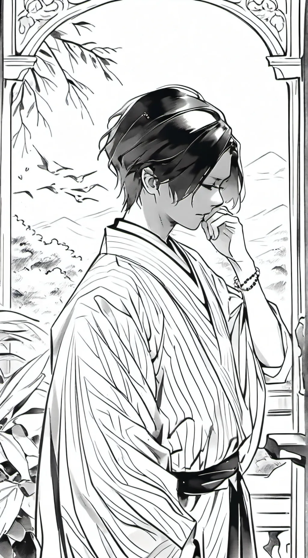 ai character: handsome boy background