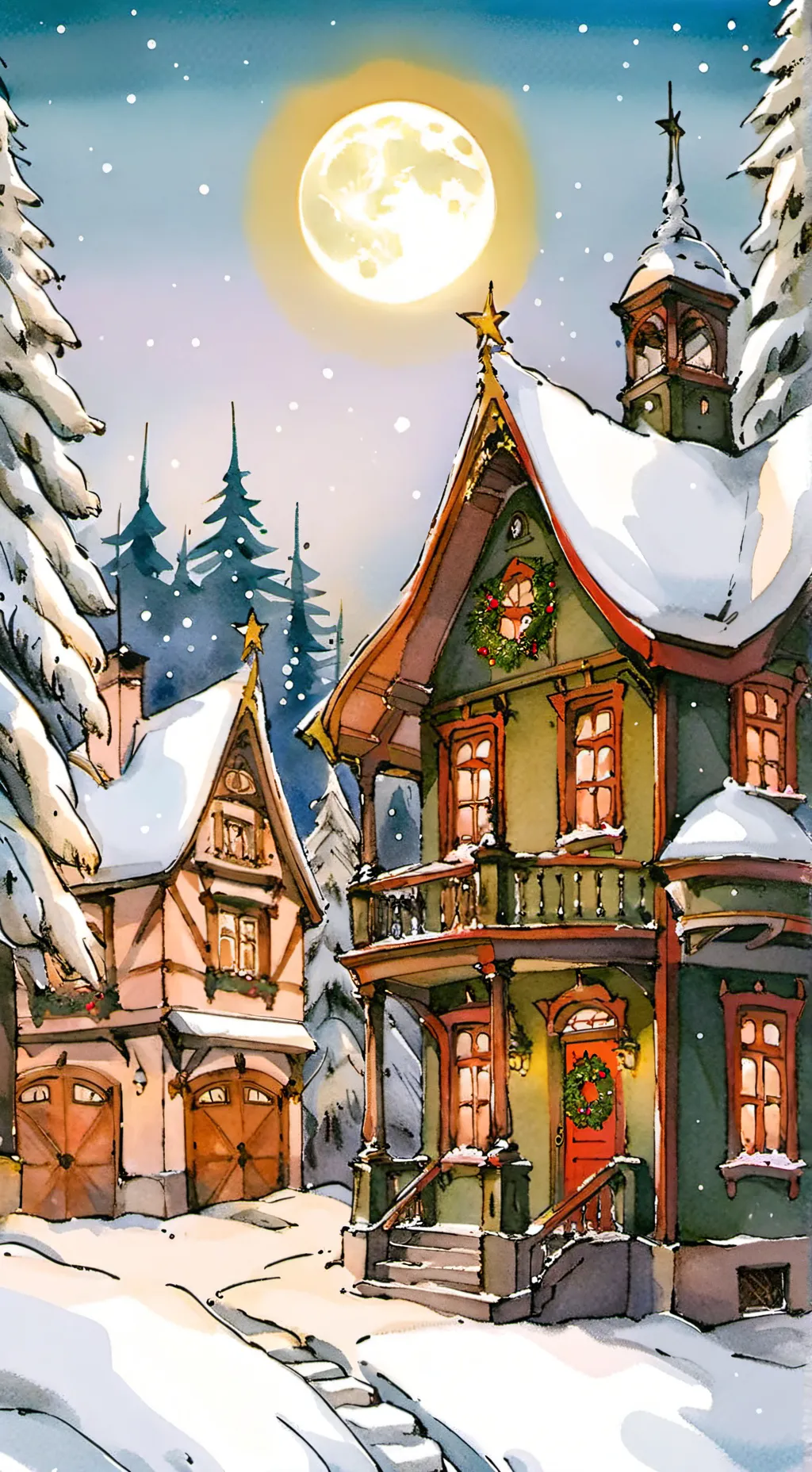 ai character: Dw Christmas 🎄  background