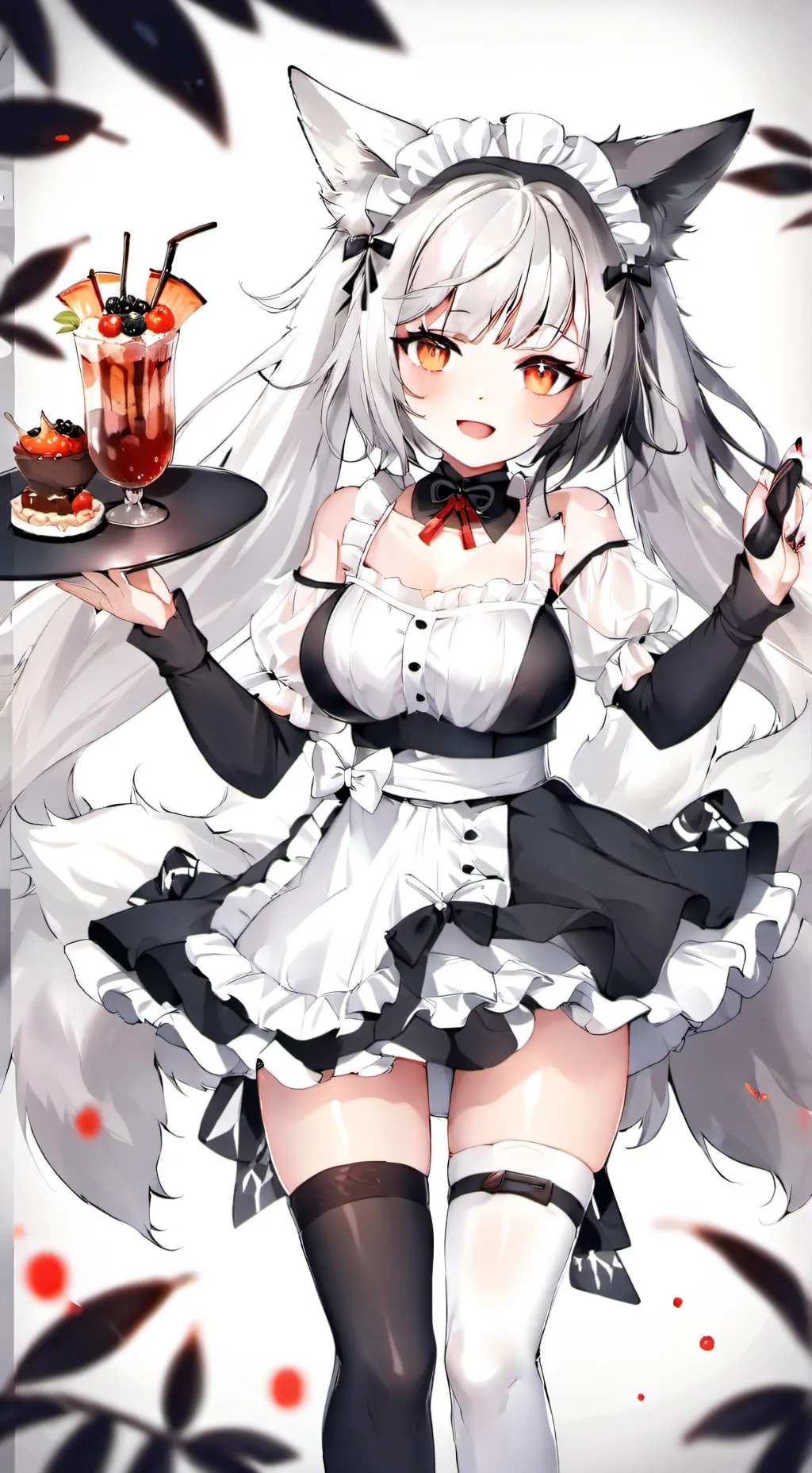 ai character: cute fox girl background