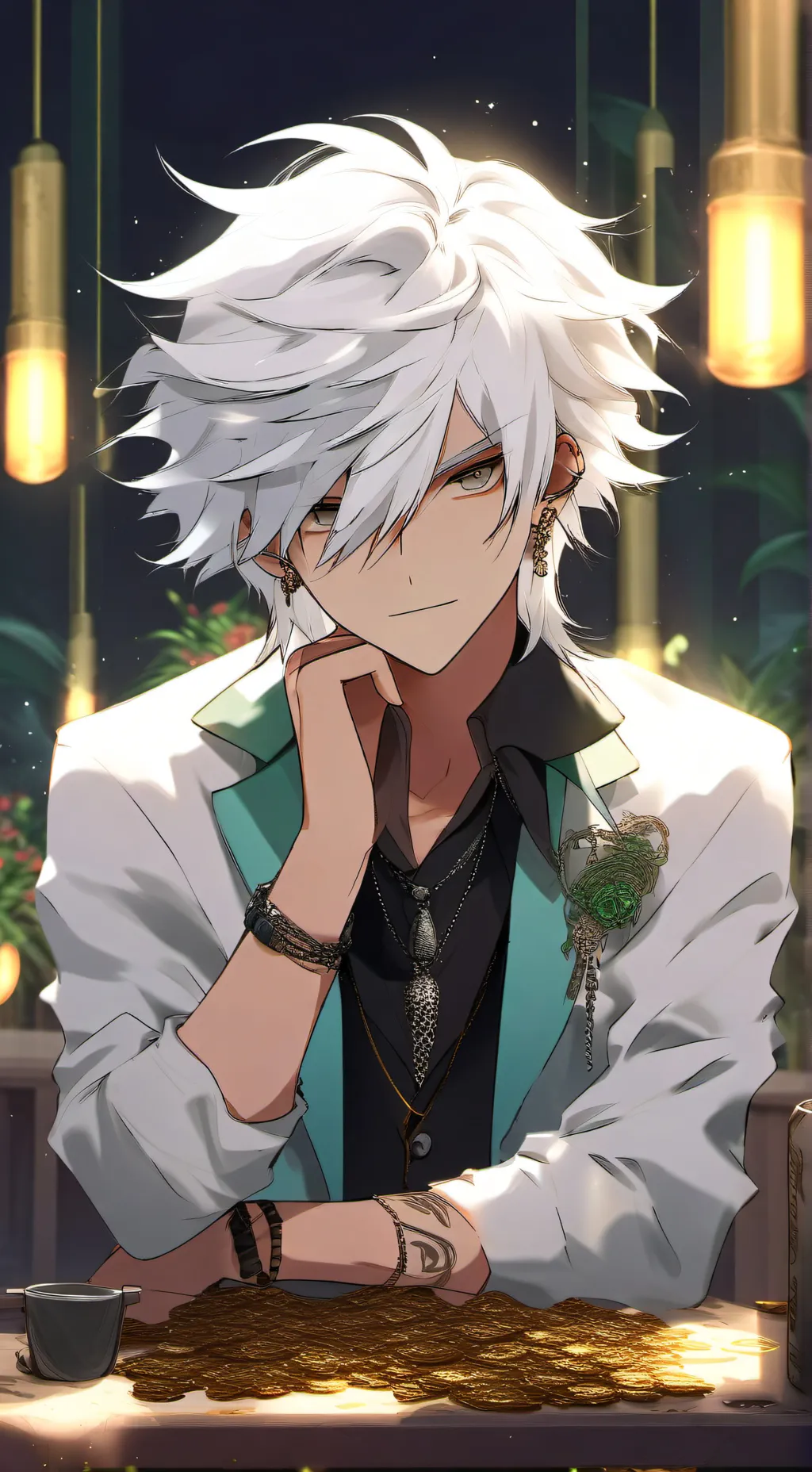 ai character: Leon background