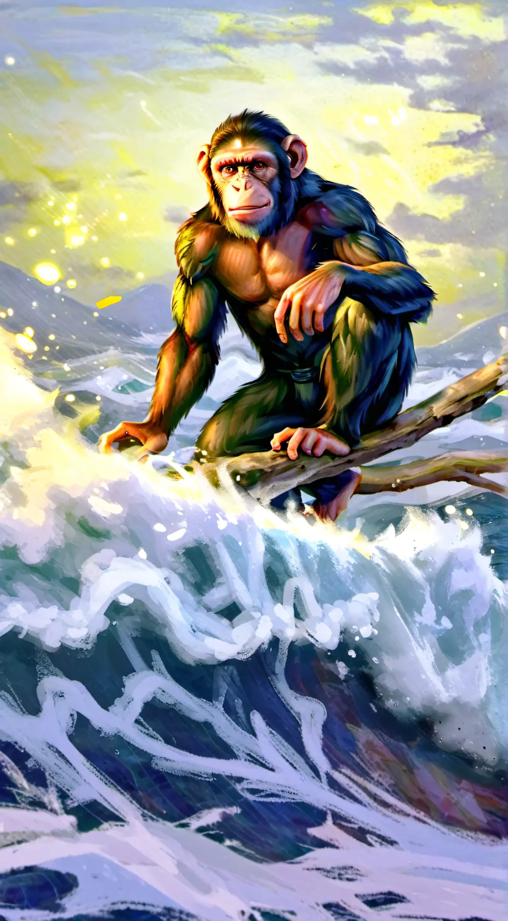 ai character: Monkey  background