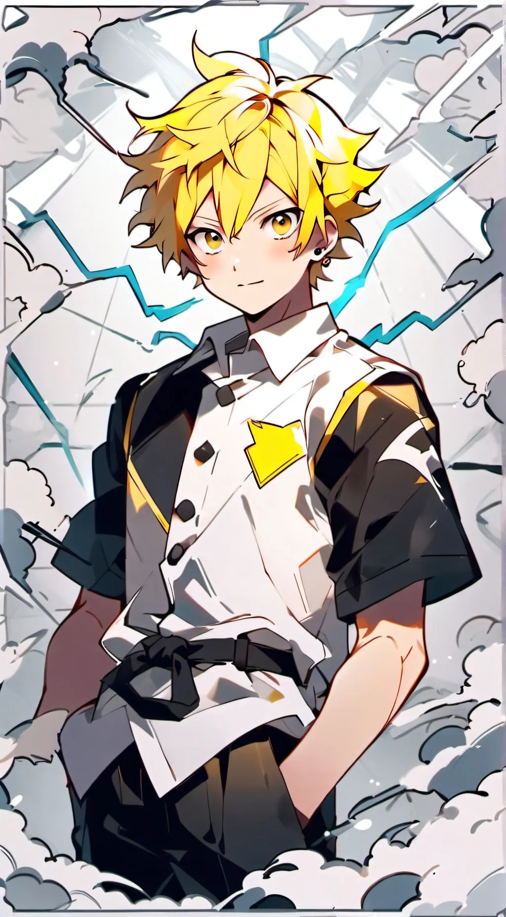 ai character: Denki kaminari background