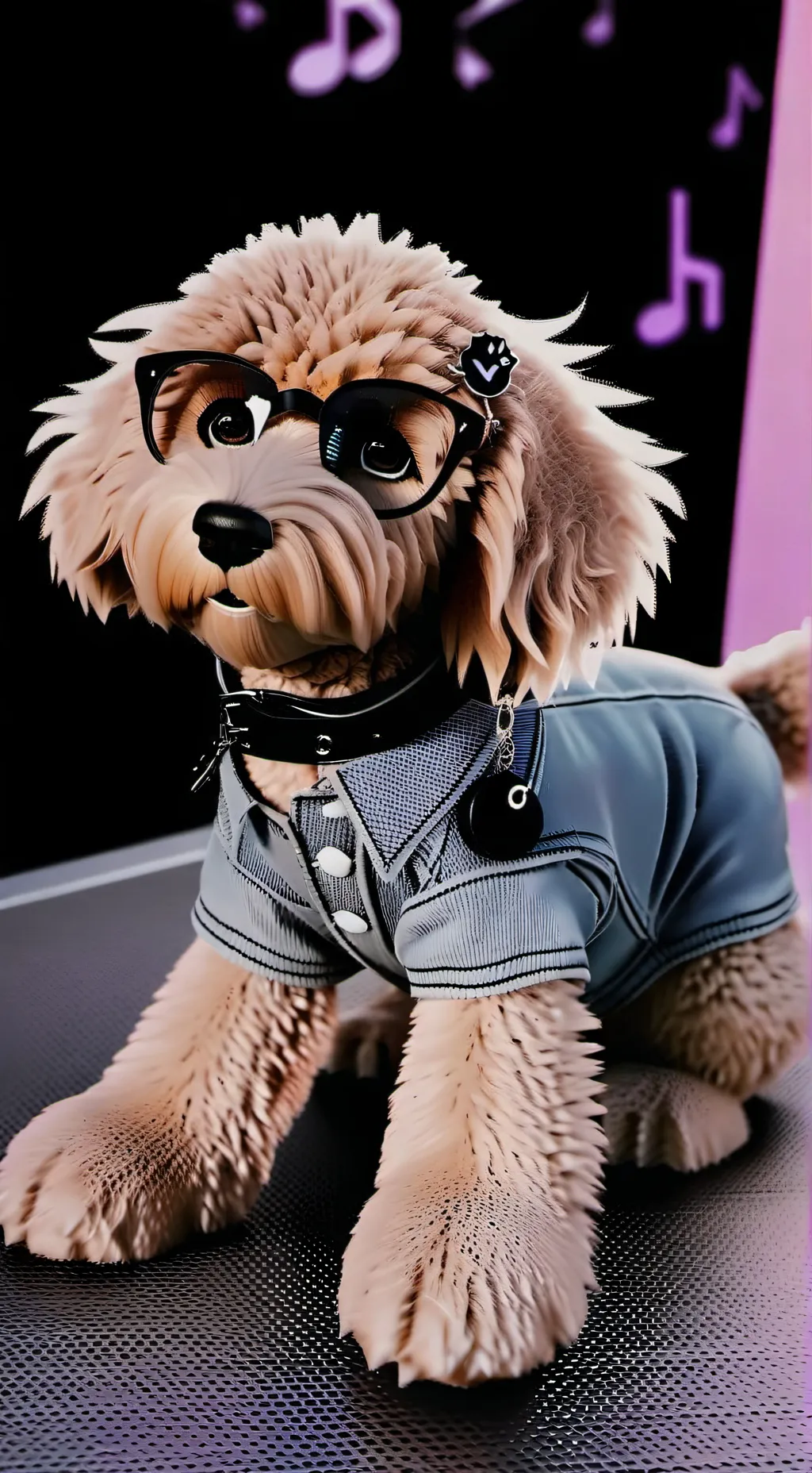 ai character: DJ Fuzzles background