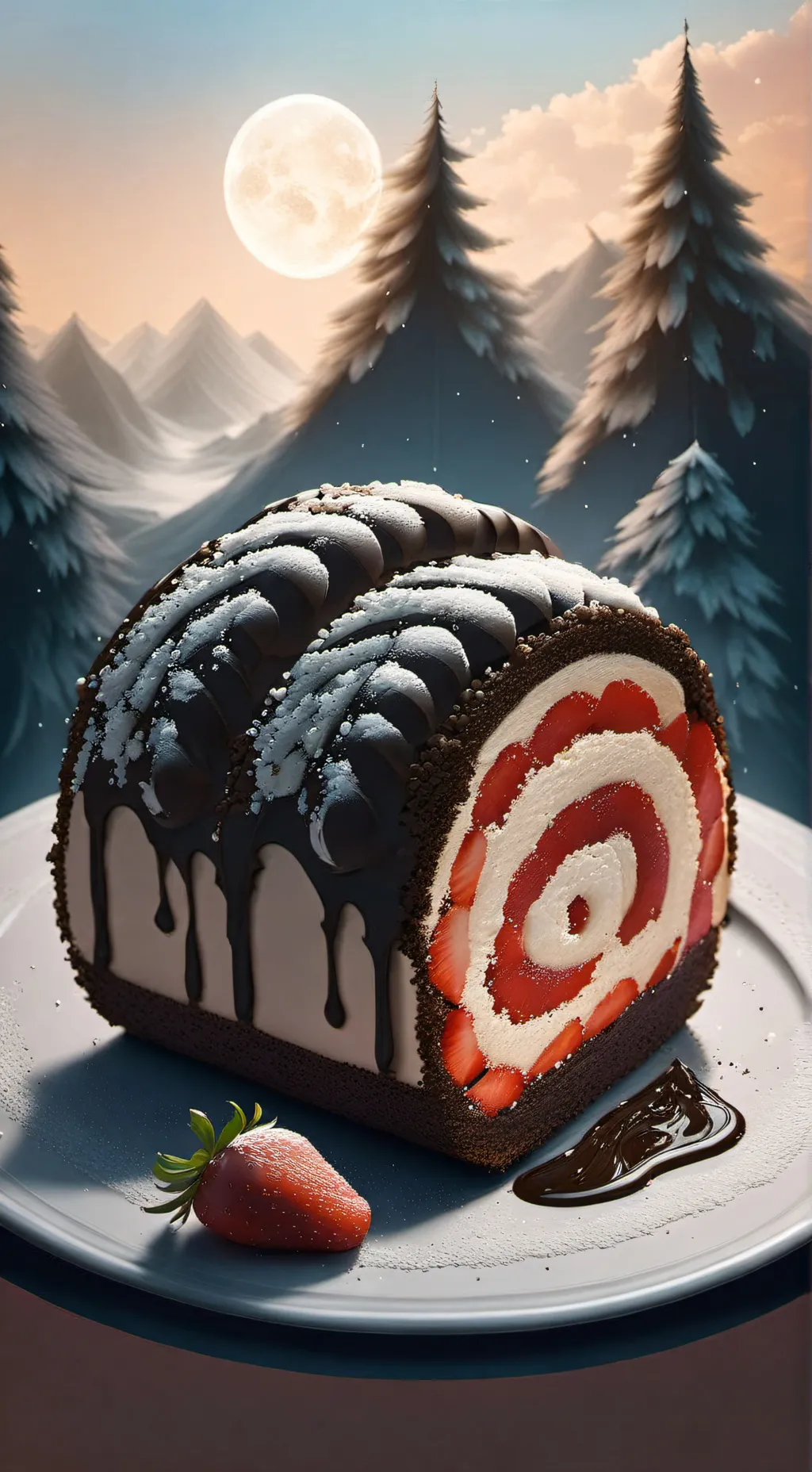 ai character: Berrymooncake  background