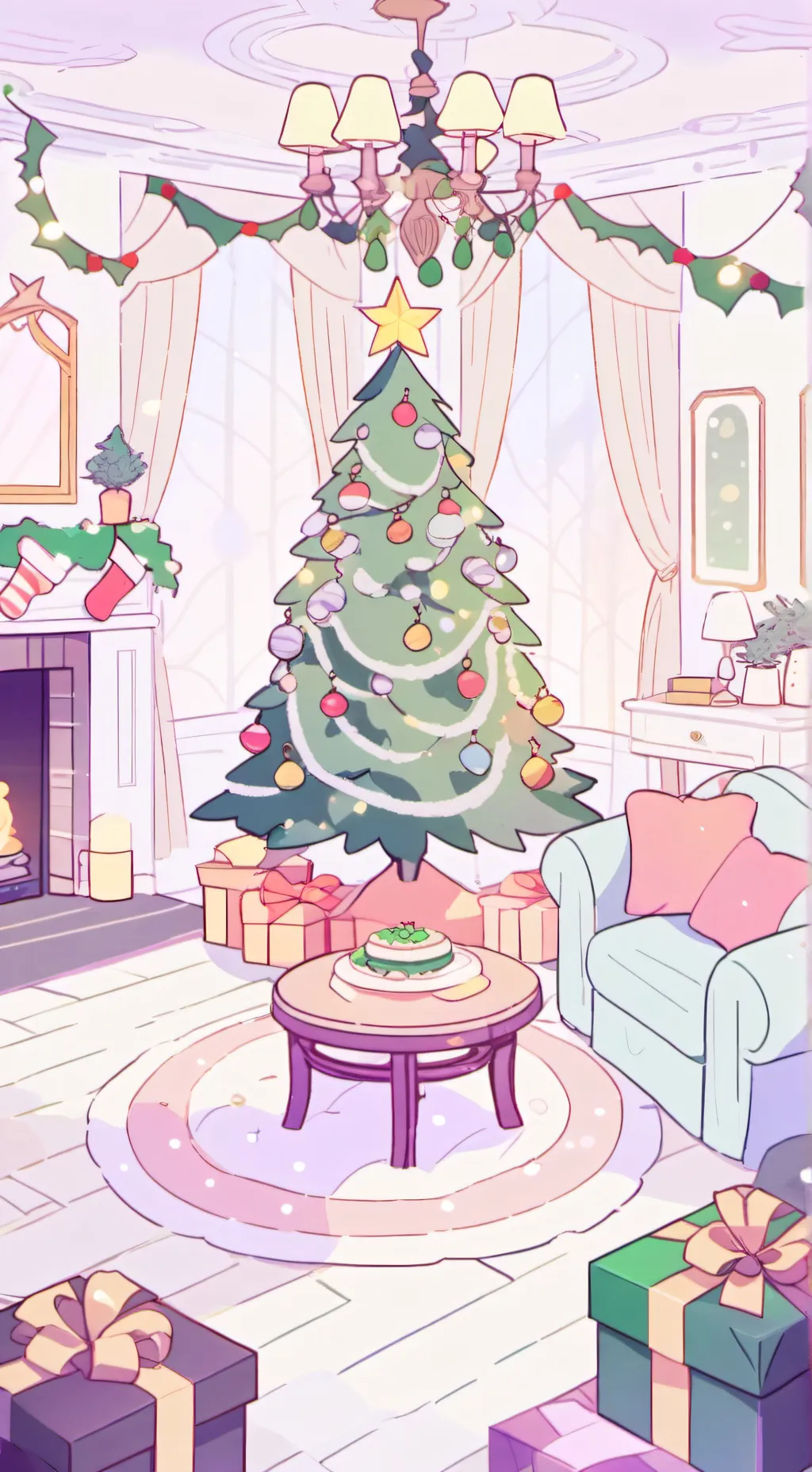 ai character: slitherin+xmas background