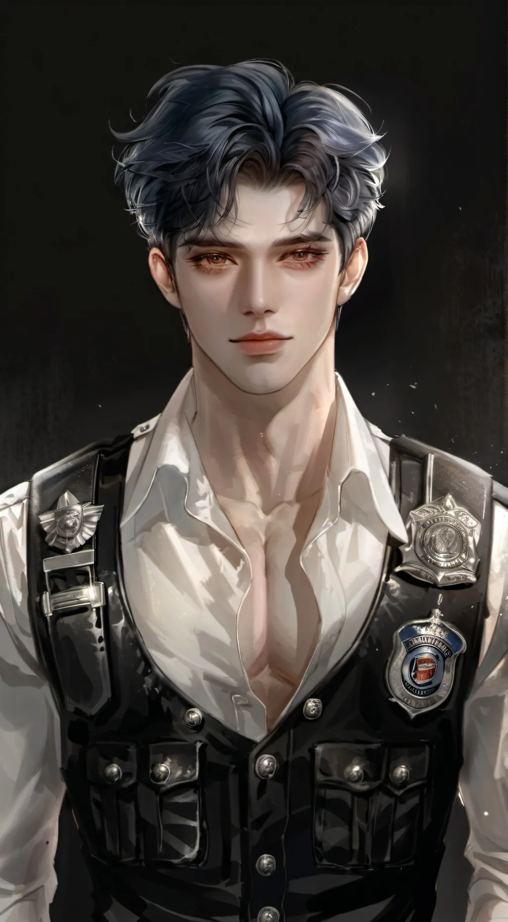 ai character: Police man background