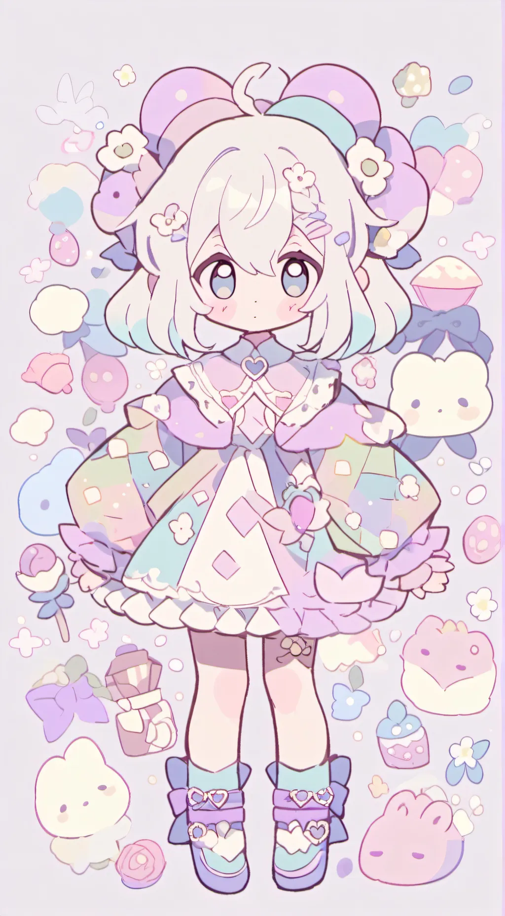 ai character: Cherry blossom ￼ background