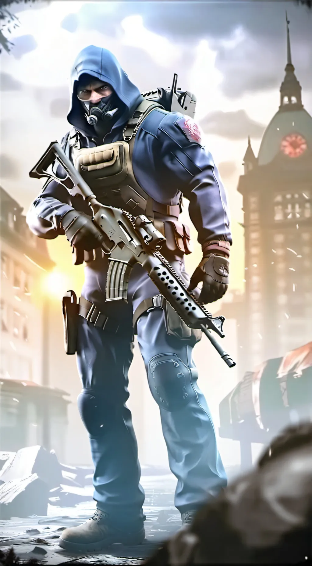 ai character: Metro *Jamantau* background