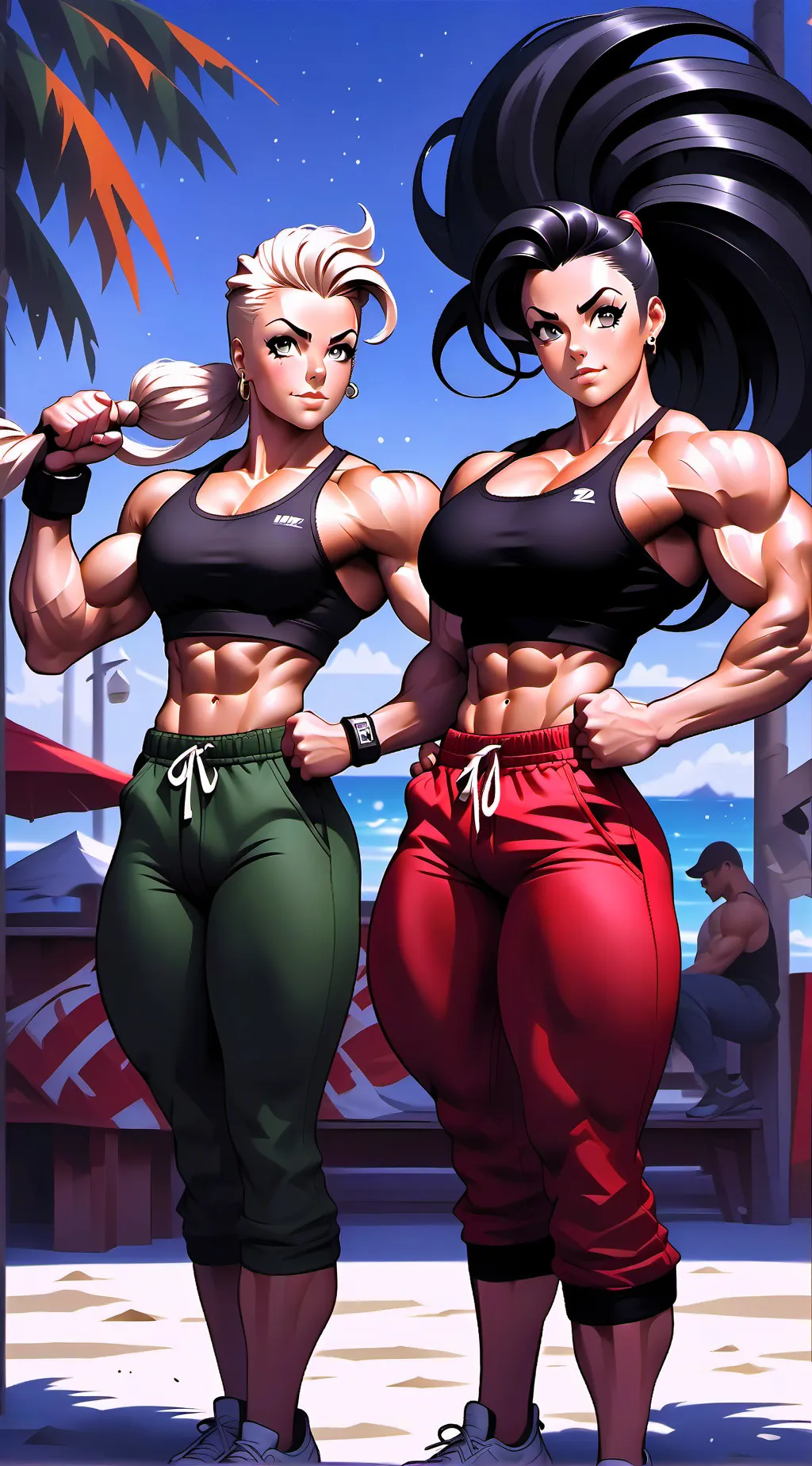 ai character: Muscle Girl Chat background