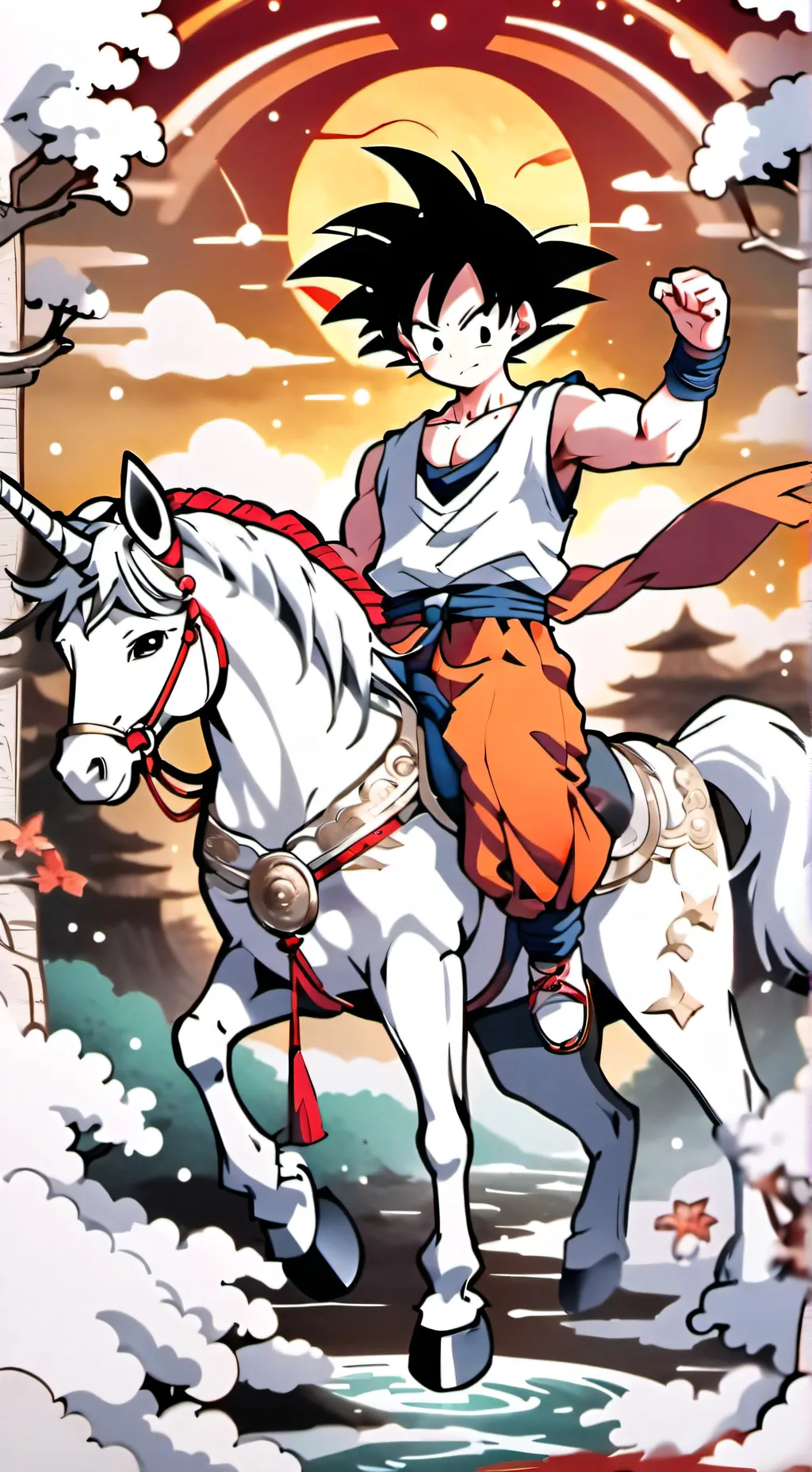 ai character: Goku cristiano background