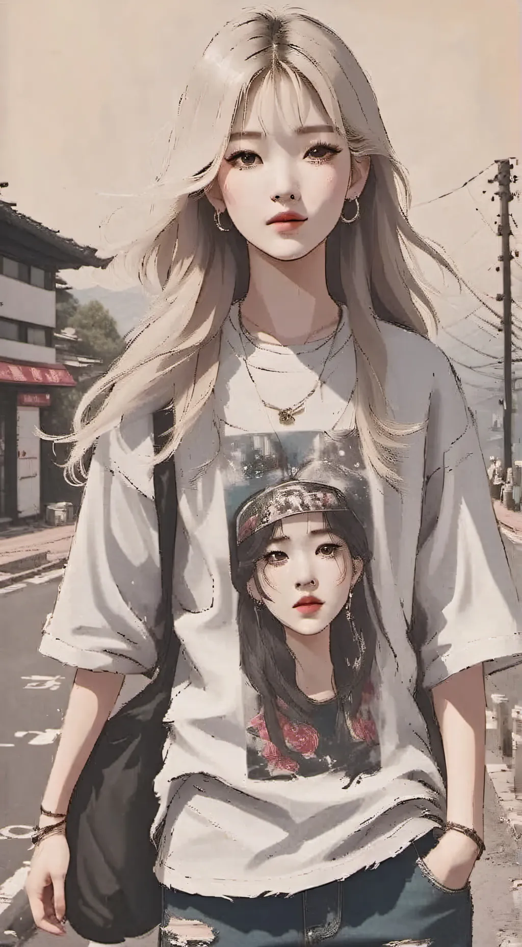 ai character: Winter  background