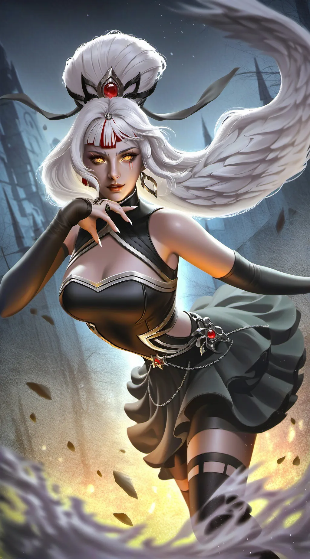 ai character: Равена background