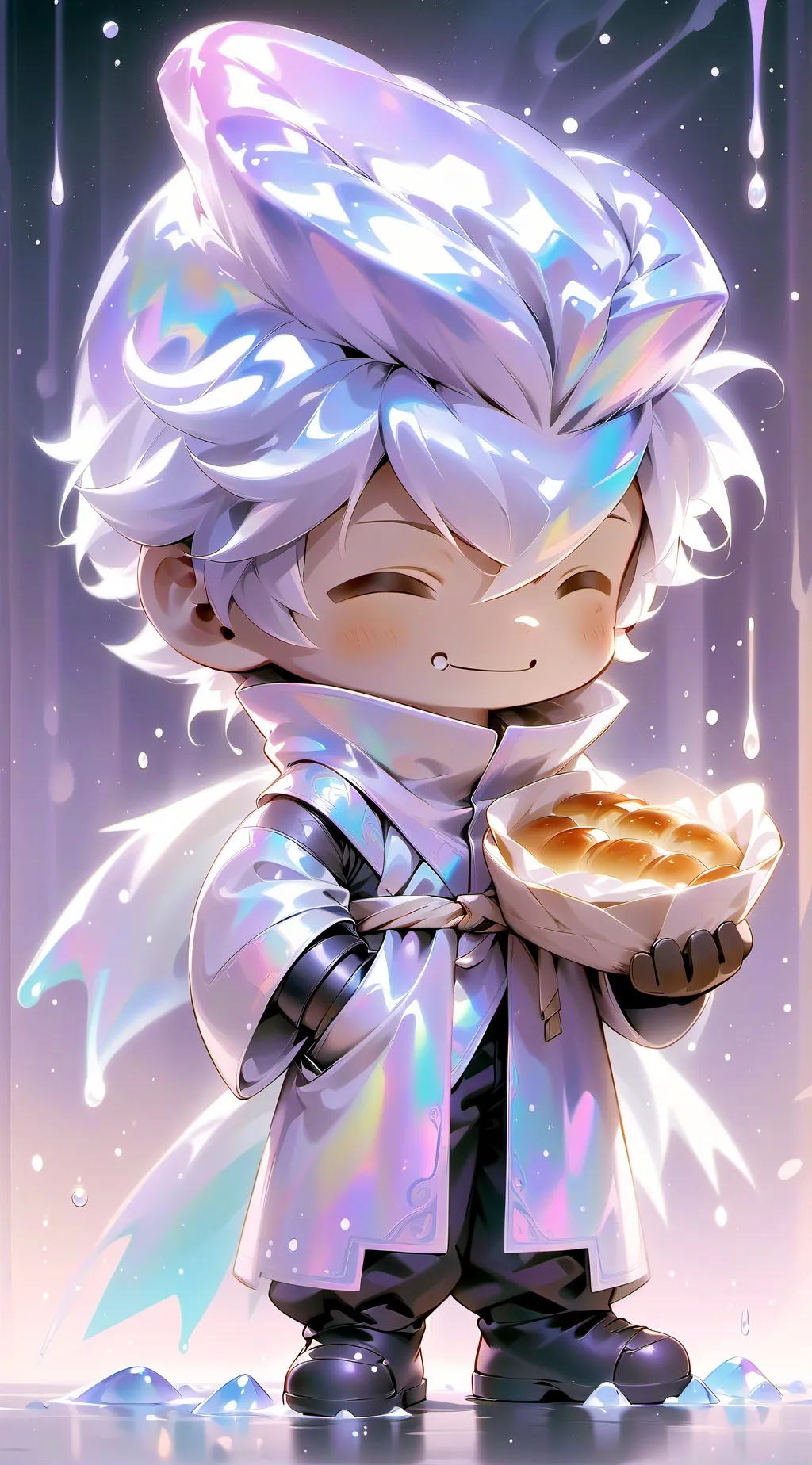 ai character: bread man background