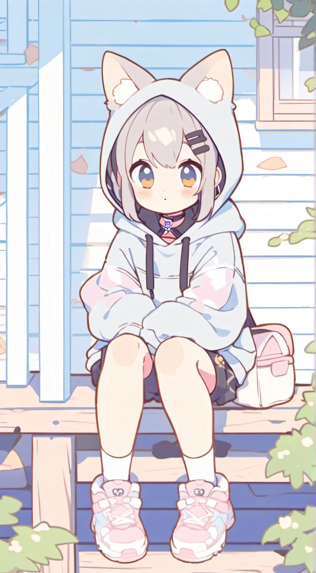 ai character: Minecraft Cat background