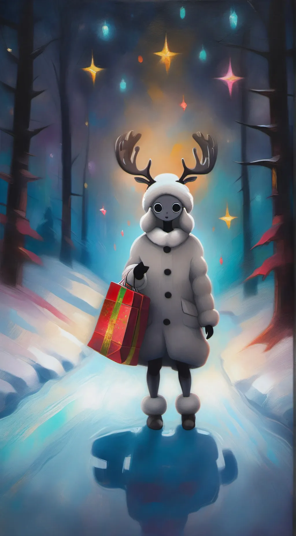 ai character: Sprunki christmas background