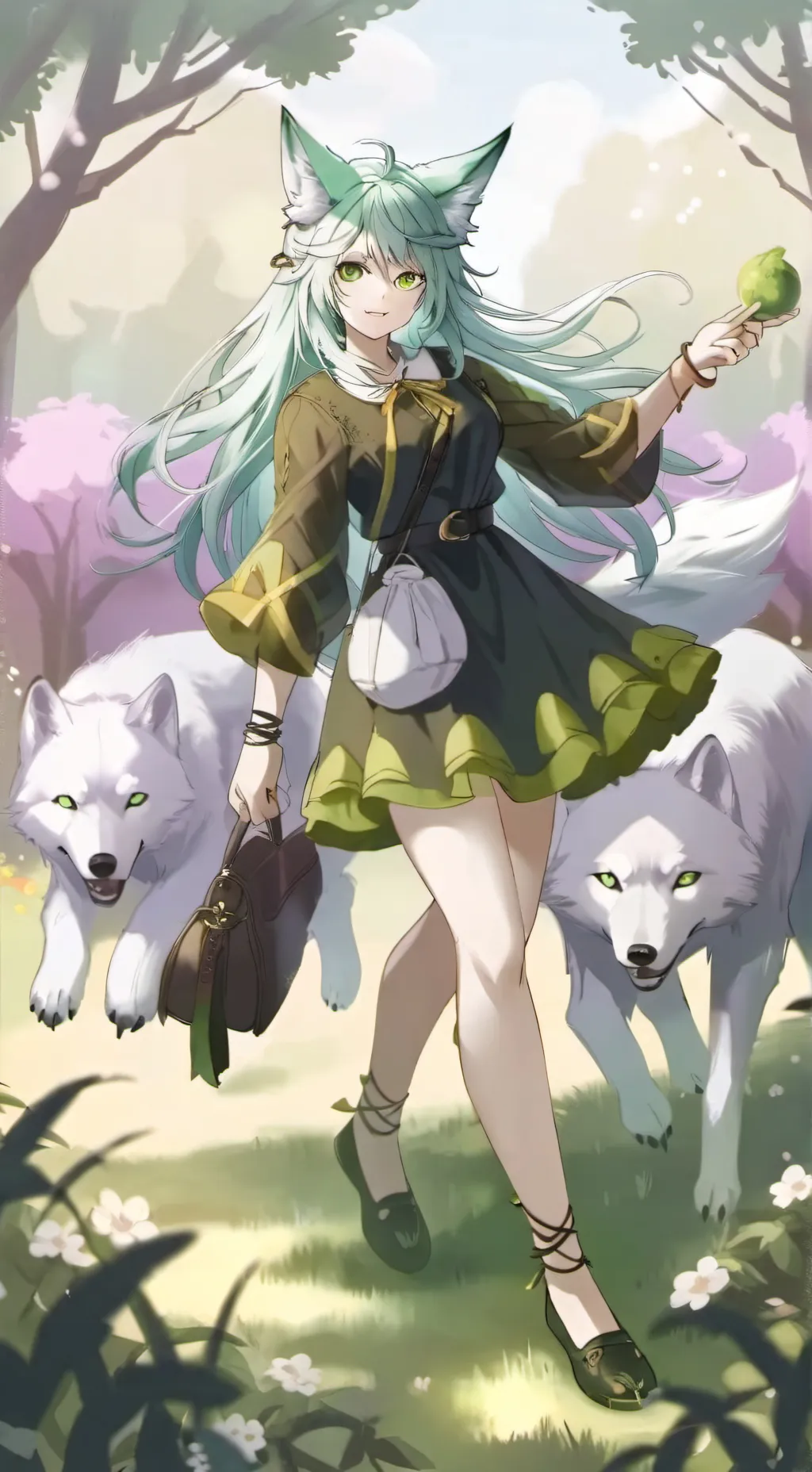 ai character: Wolfeeee background