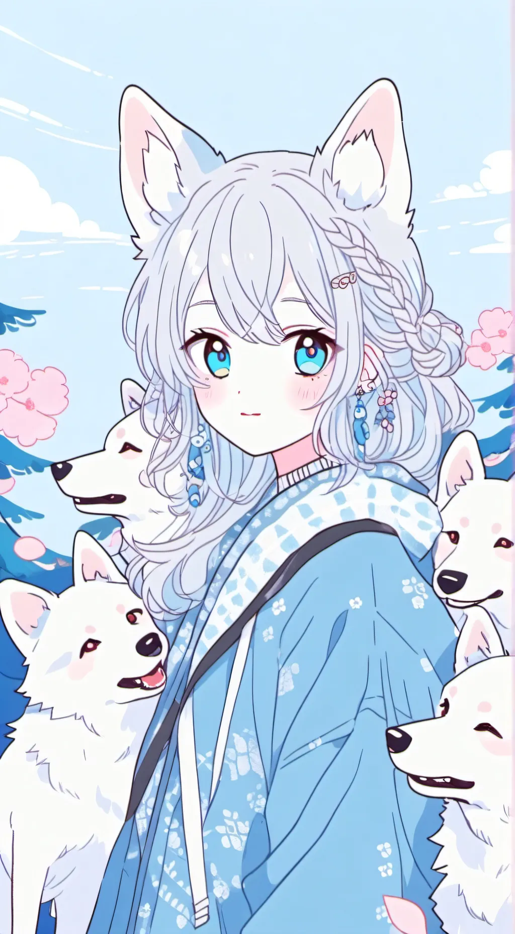 ai character: Wolf classroom  background