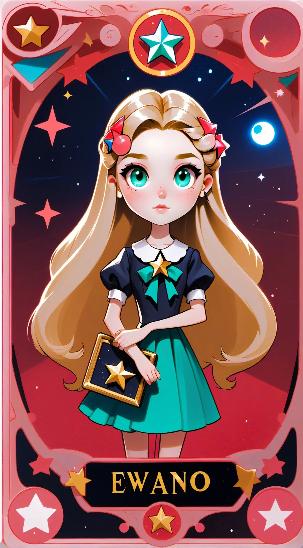 ai character: Star butterfly background