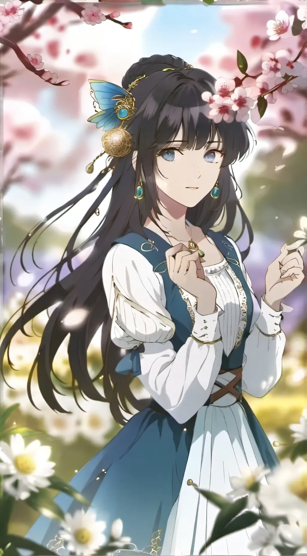 ai character: chica tranquila background