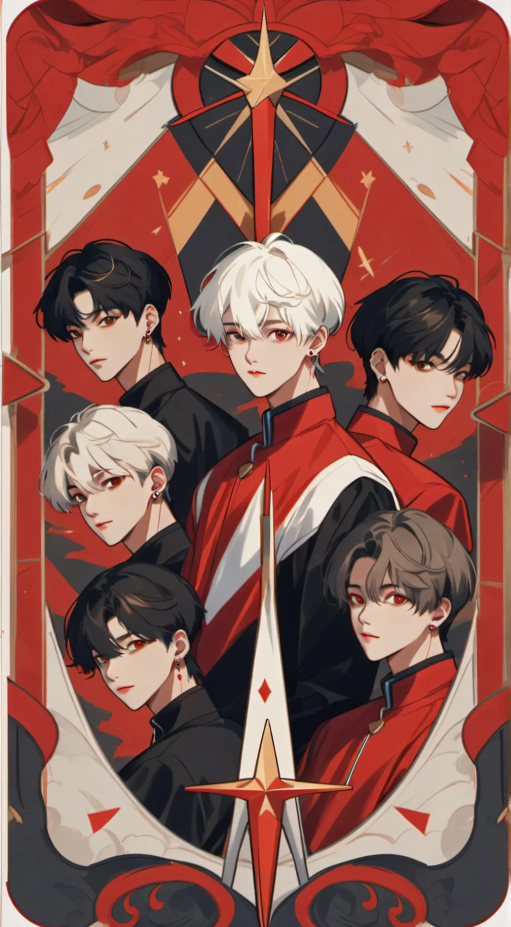 ai character: Stray kids(ballet) background