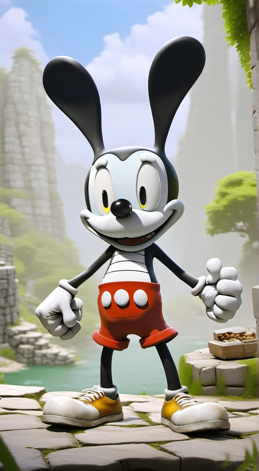 ai character: Cuphead  background