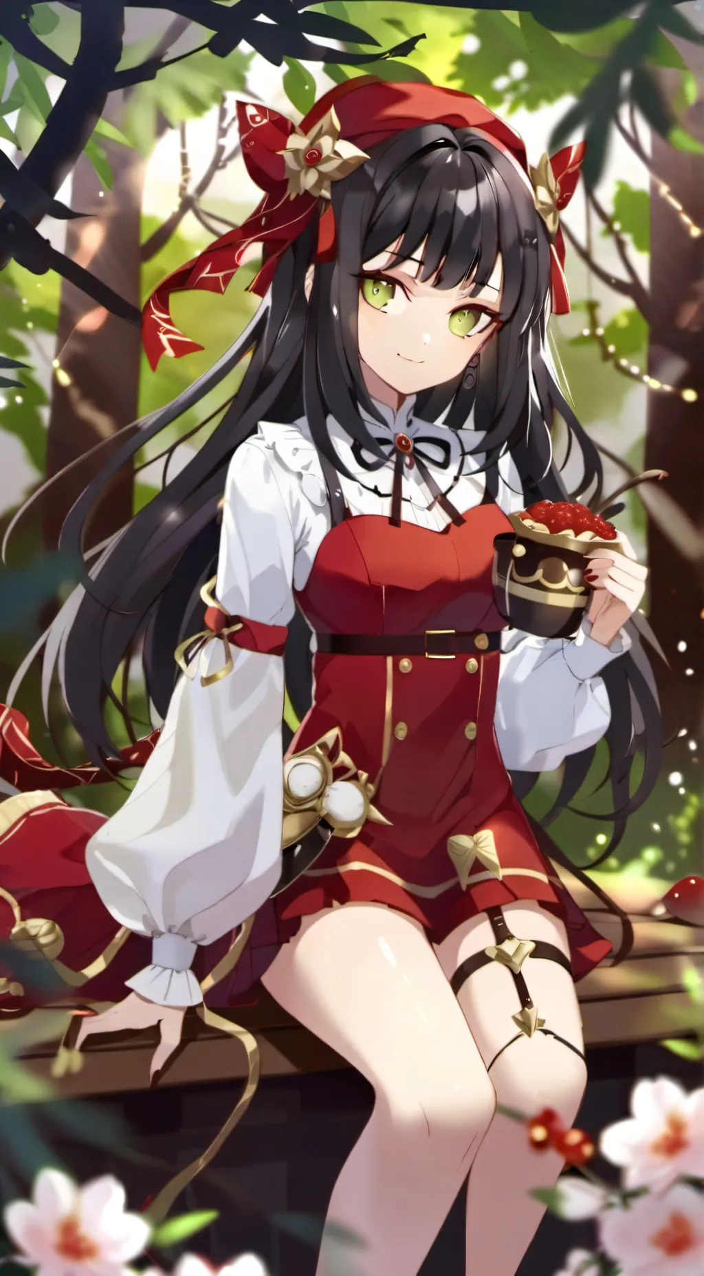 ai character: samurai girl background
