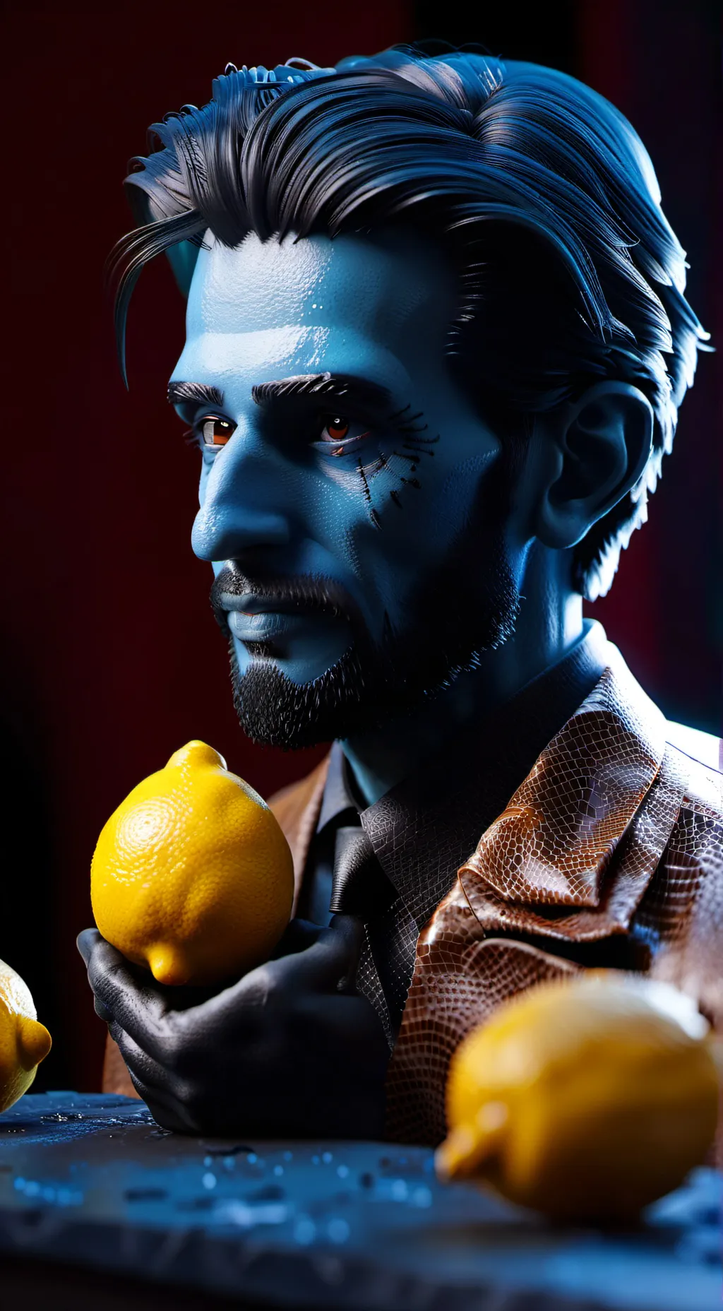 ai character: lemon eater background