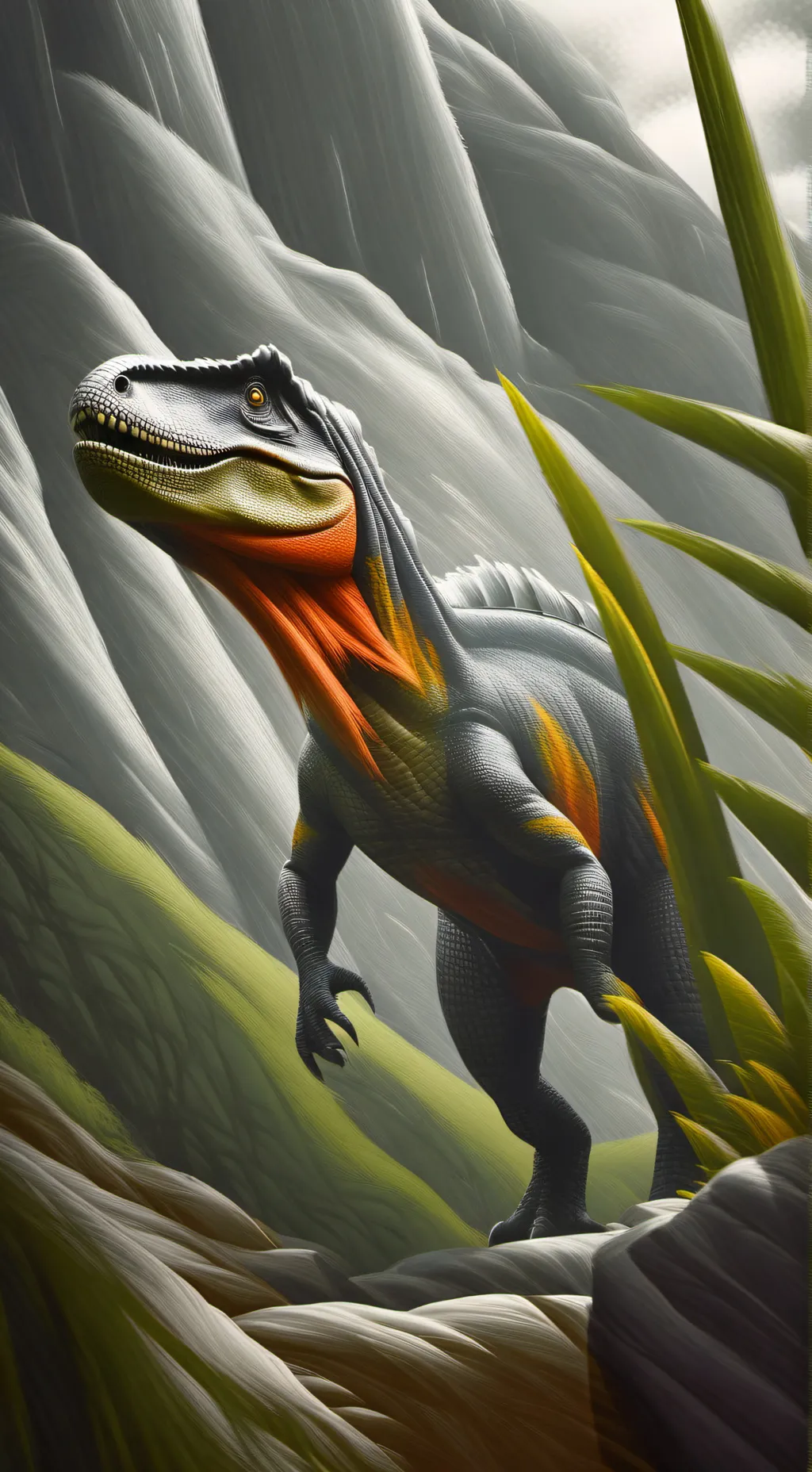 ai character: dinosaur background