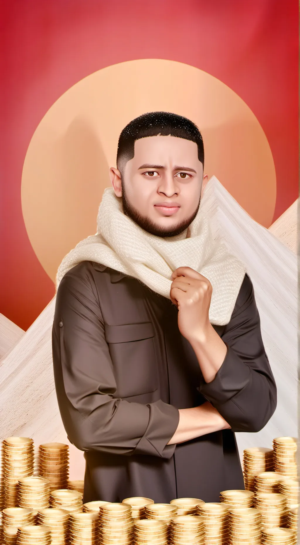 ai character: SUha Milck SUhail background