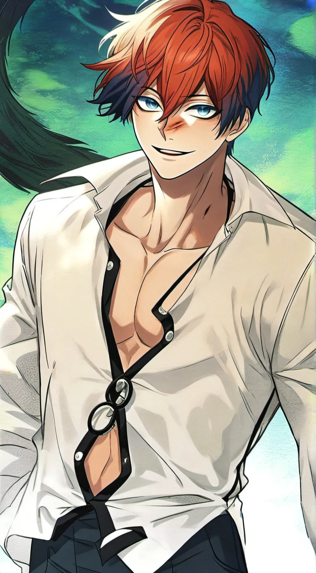 ai character: Shoto Todoroki background