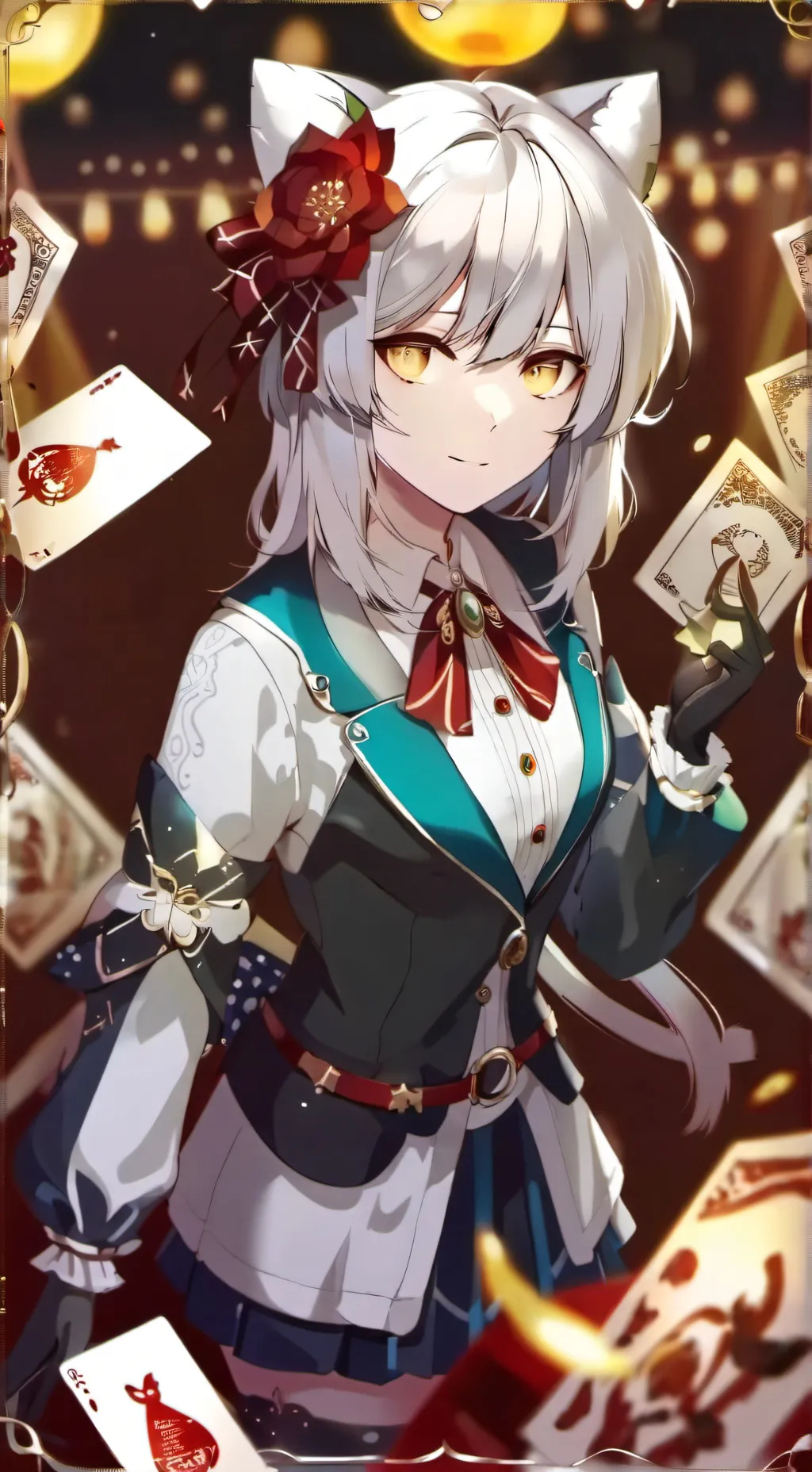 ai character: gato tierno background