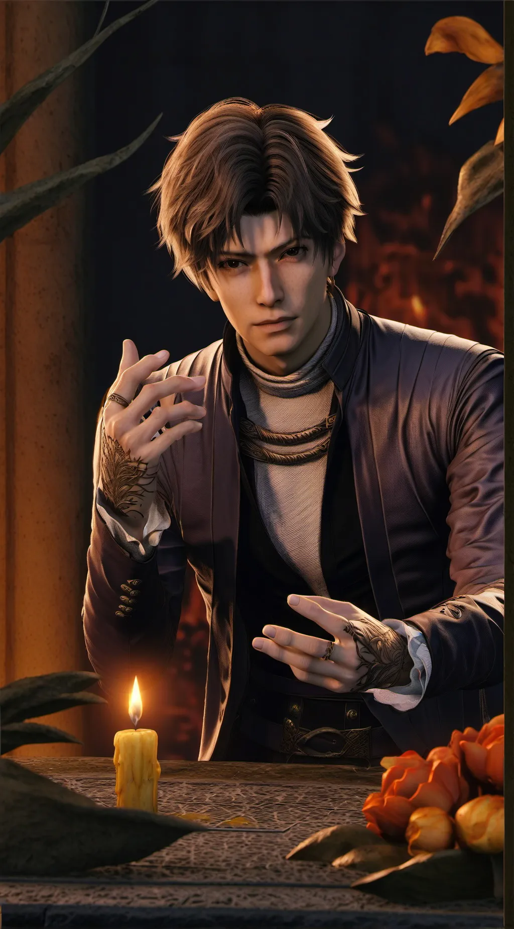 ai character: Leo background