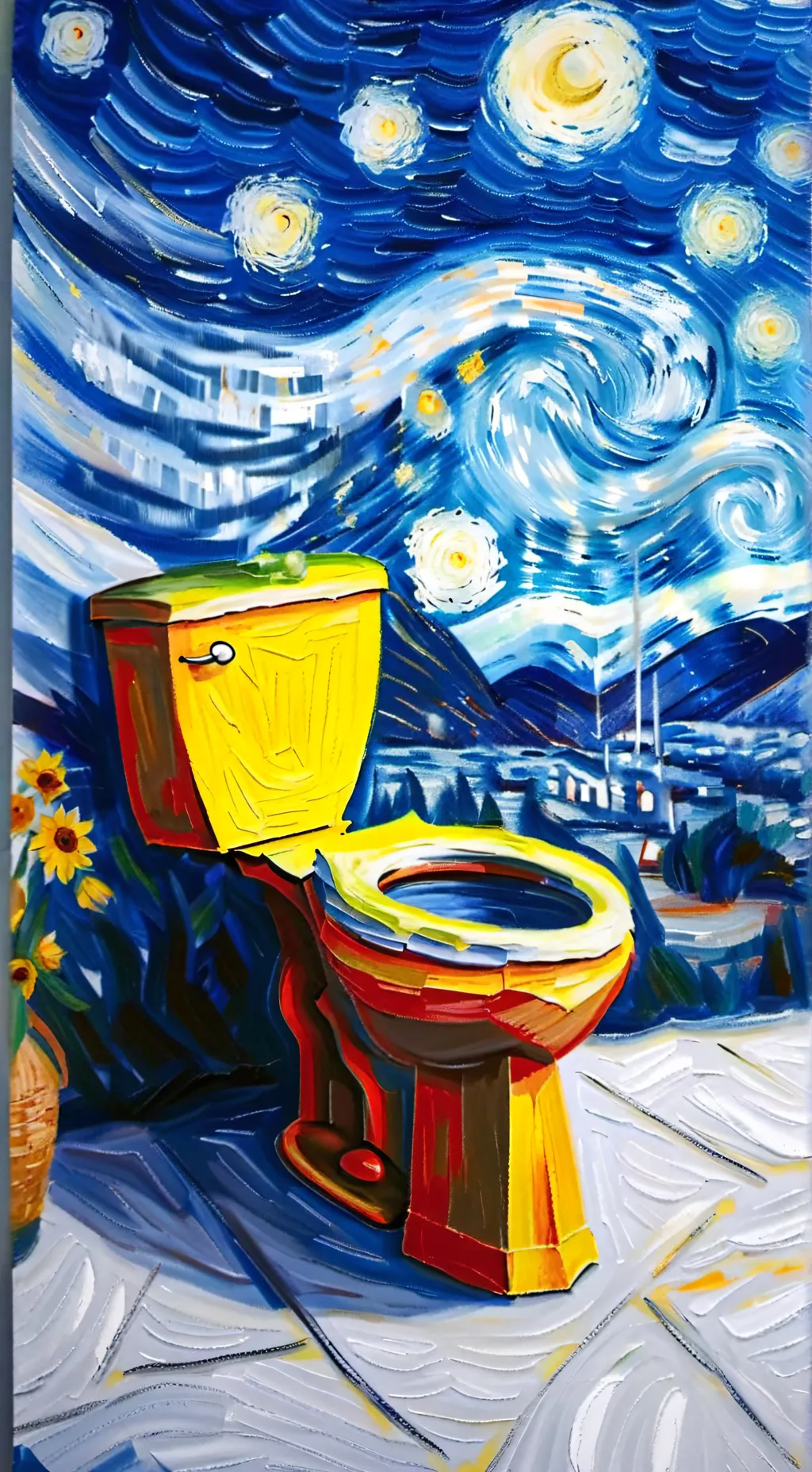 ai character: golden toilet😱 background