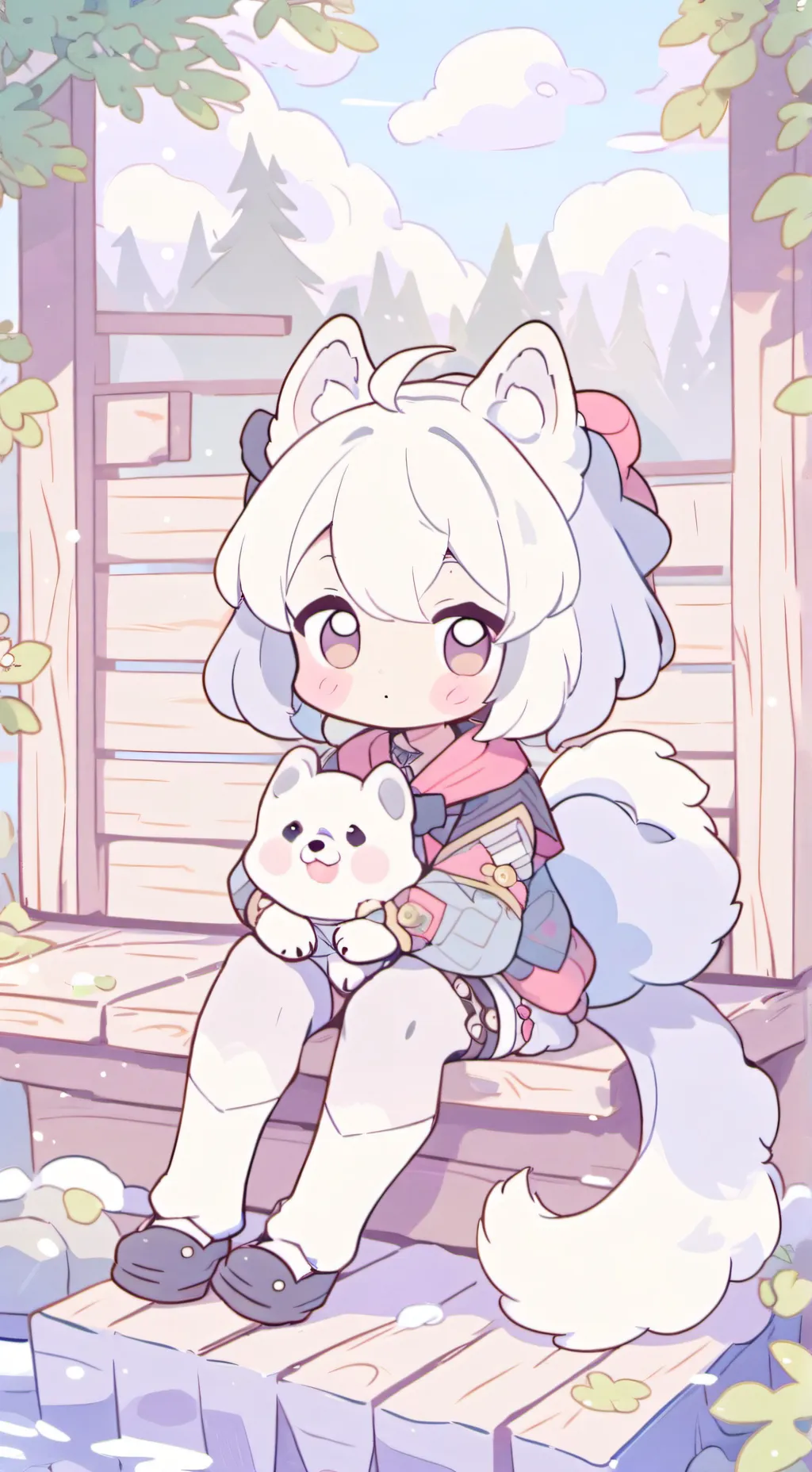 ai character: Minecraft Dog background