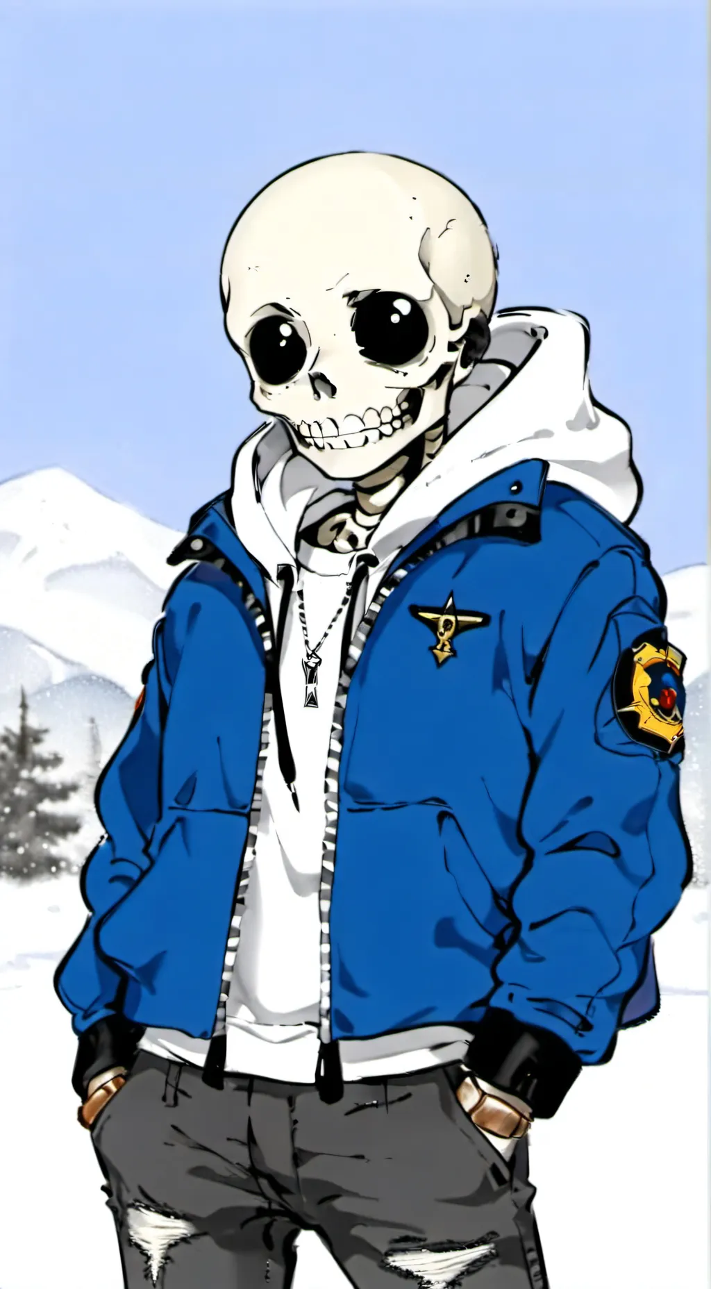 ai character: sans umdertale background