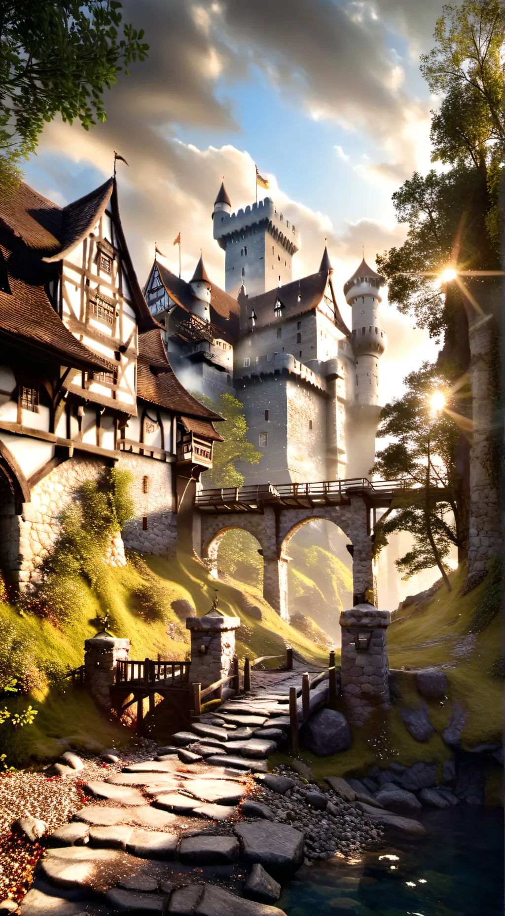 ai character: SprunKI medivle￼ background