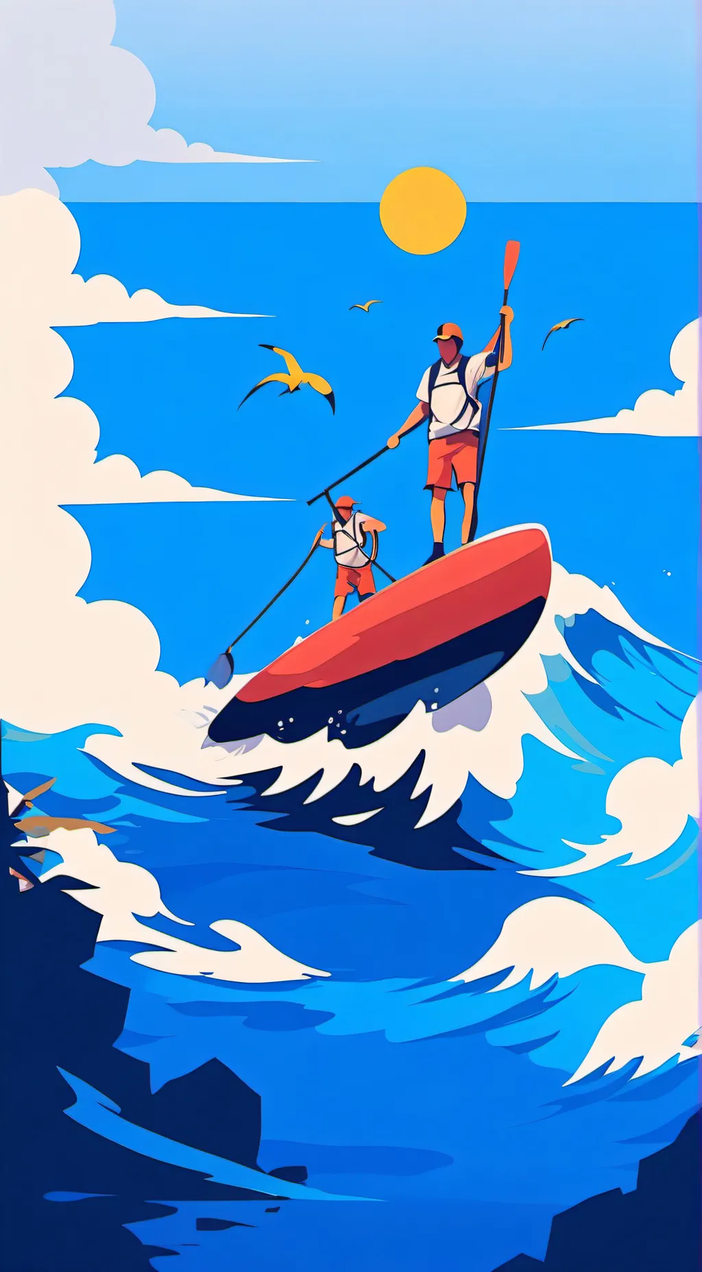 ai character: Sun and sequins  background