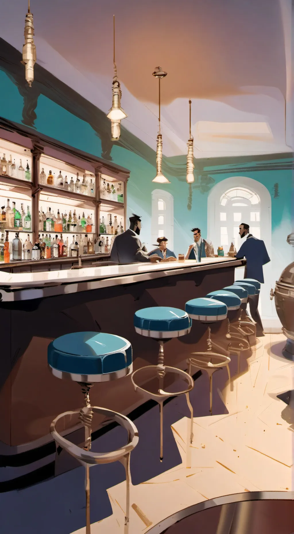 ai character: barman background