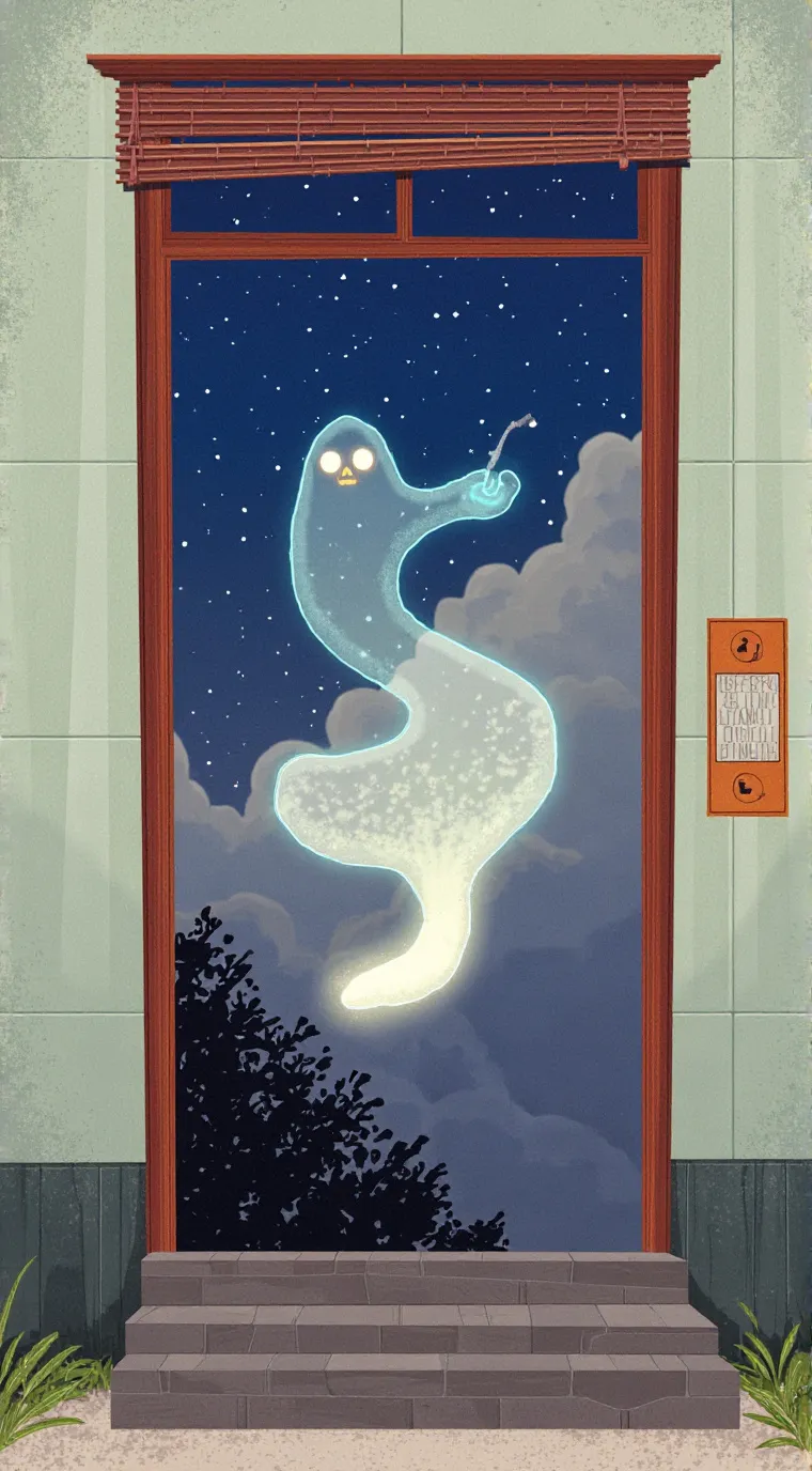 ai character: the Starry ghost background