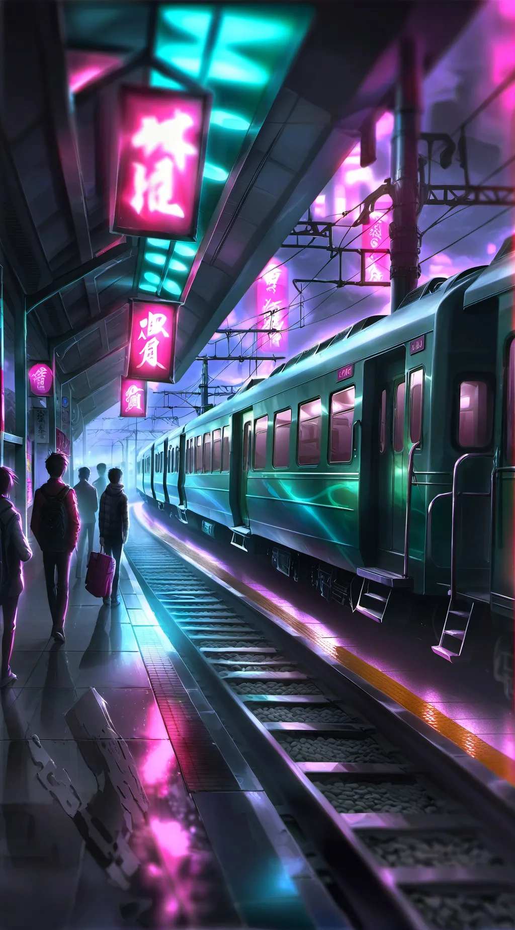 ai character: Train station(Hh) background