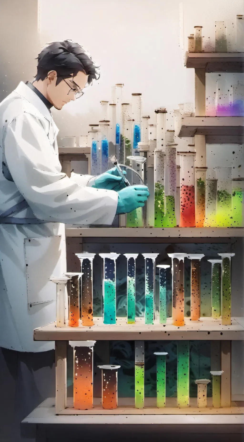 ai character: Lab background