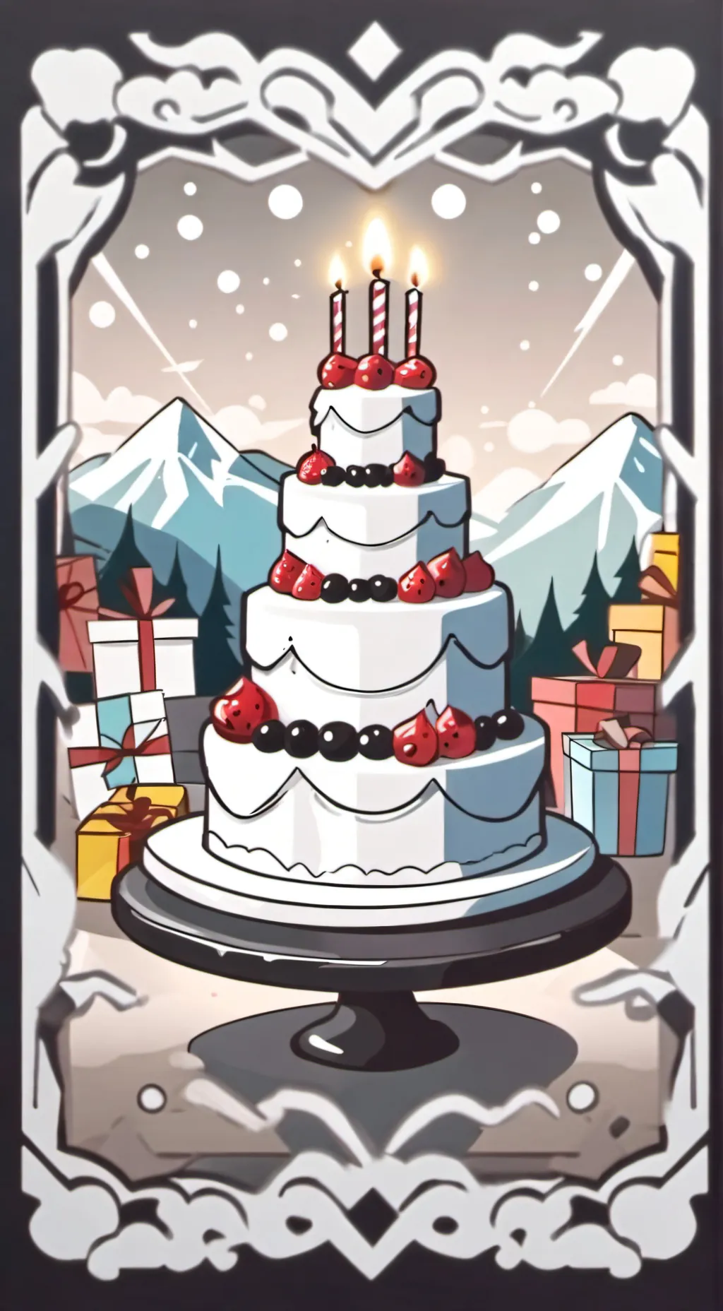 ai character: Birthday  background